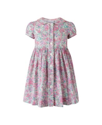 Girl's 2T-10 Floral Button-front Dress