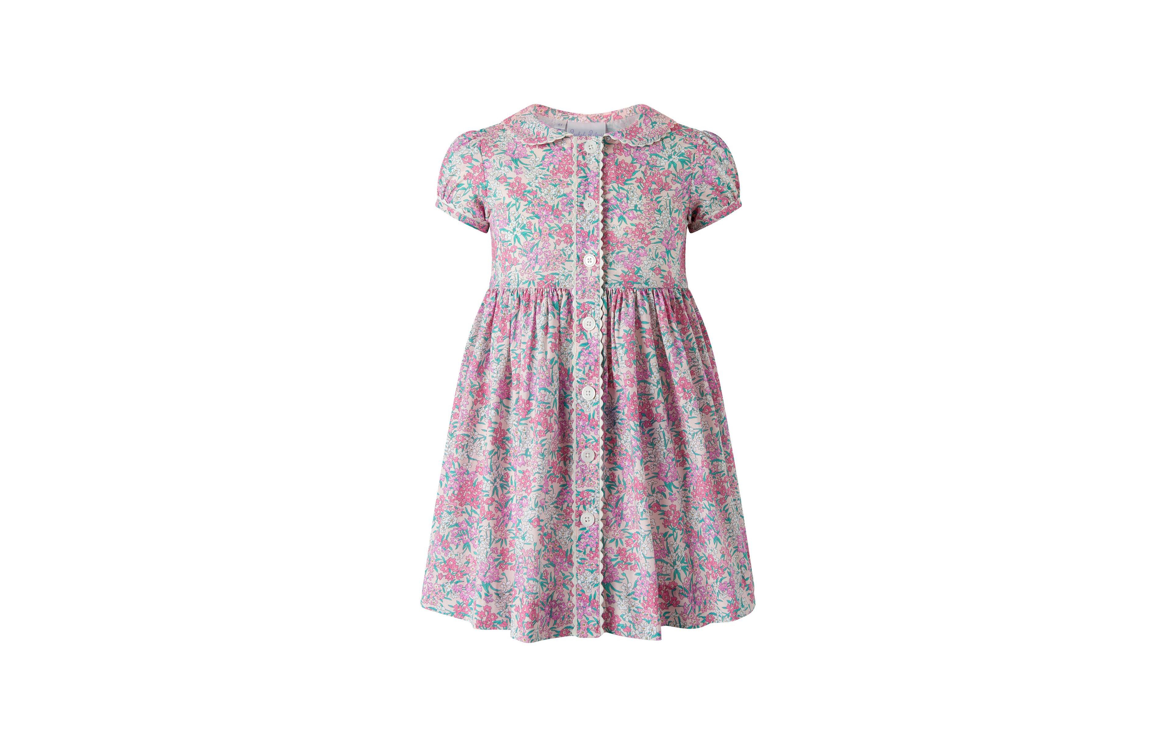 Rachel Riley Girl's 2T-10 Floral Button-front Dress