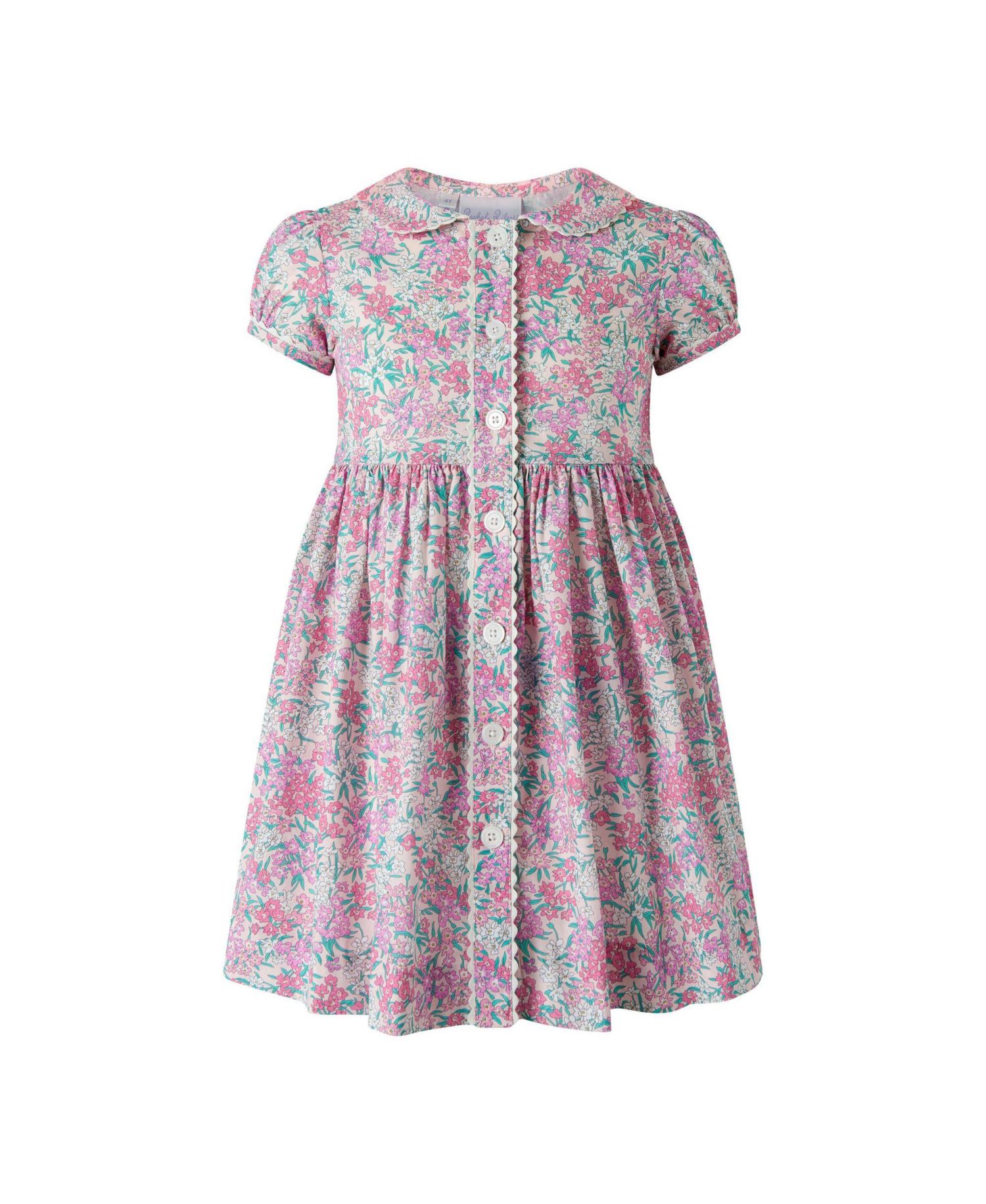 Girl's 2T-10 Floral Button-front Dress