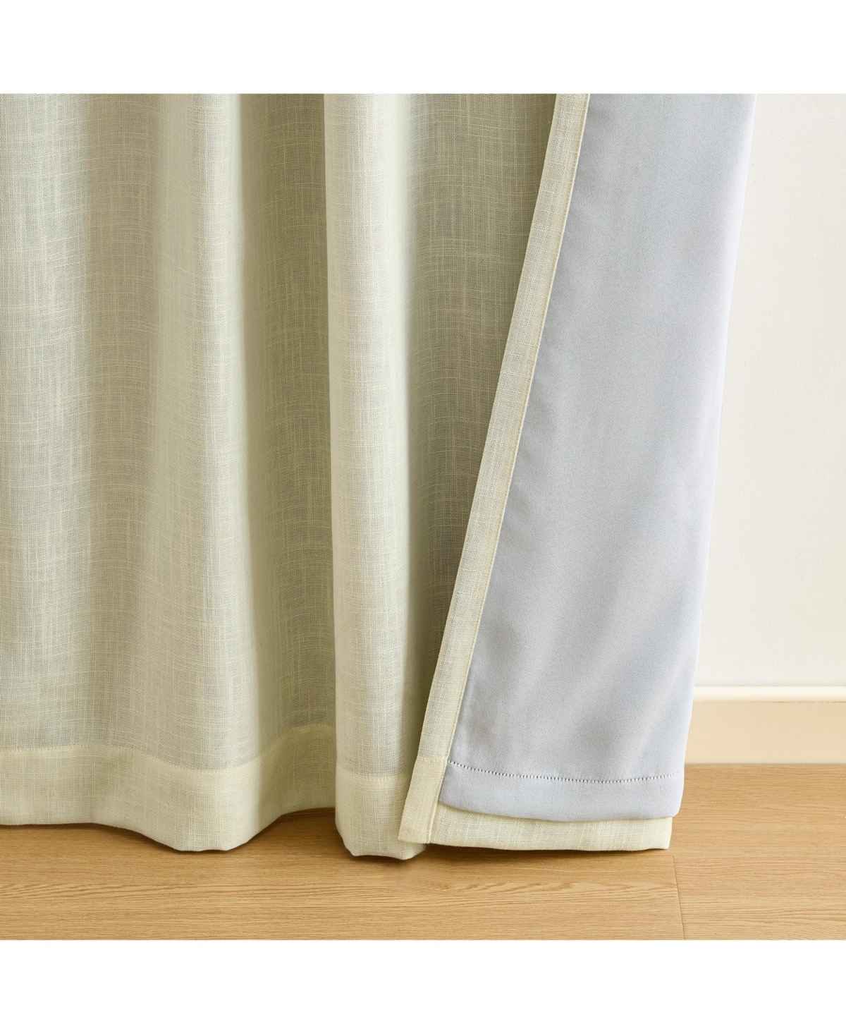 Lenox Serene Linen Blend Blackout Back Tab/Rod Pocket Window Curtain