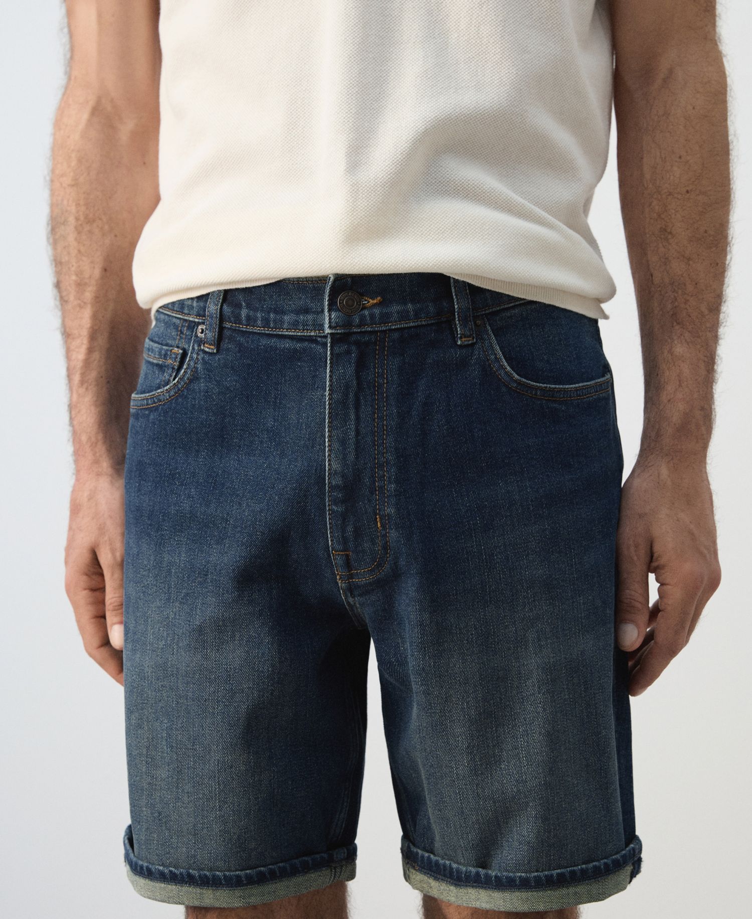Men's Slim-Fit Denim 9.45" Bermuda Shorts