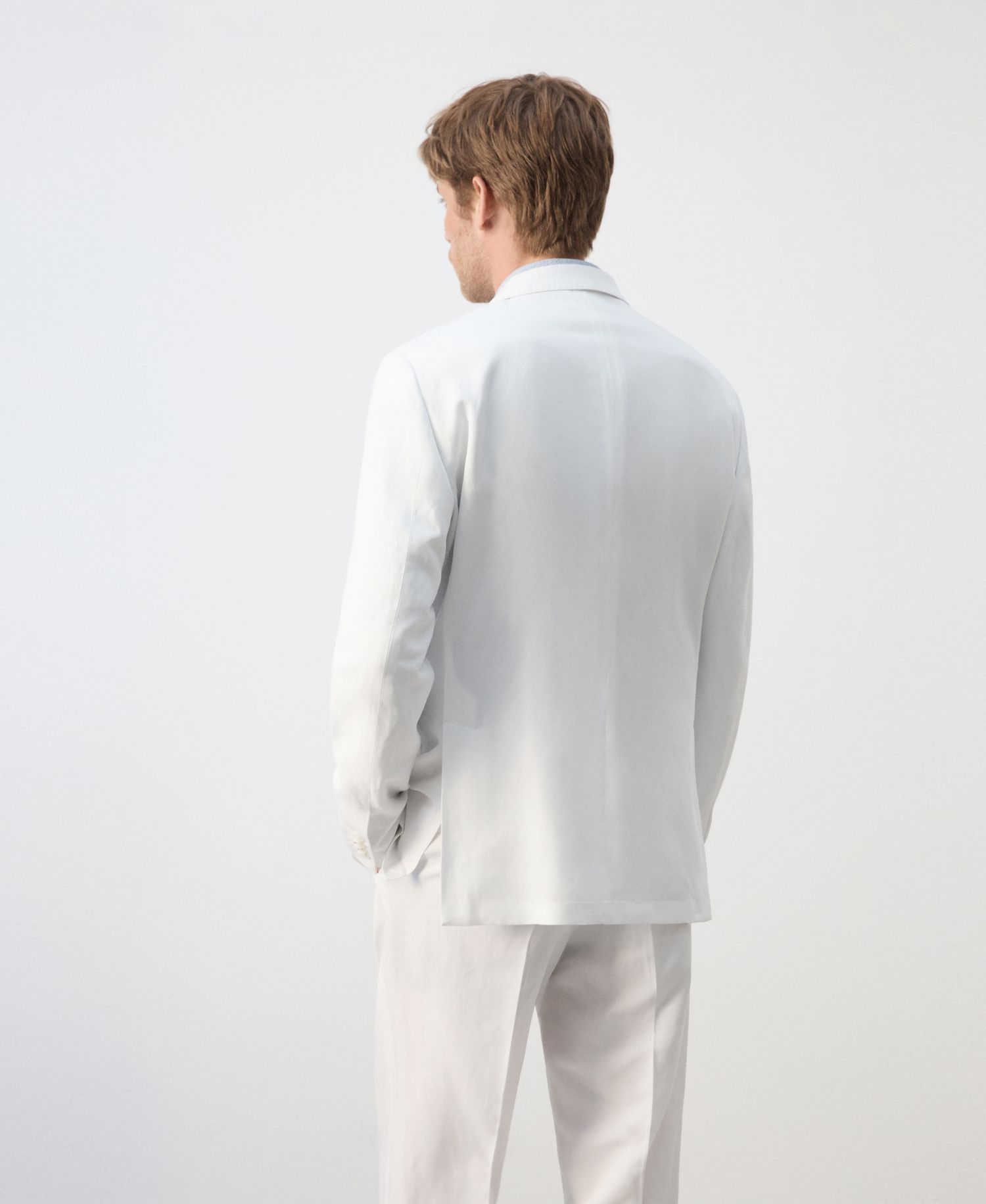 Men's Linen Lyocell Double-Breasted Suit Jacket