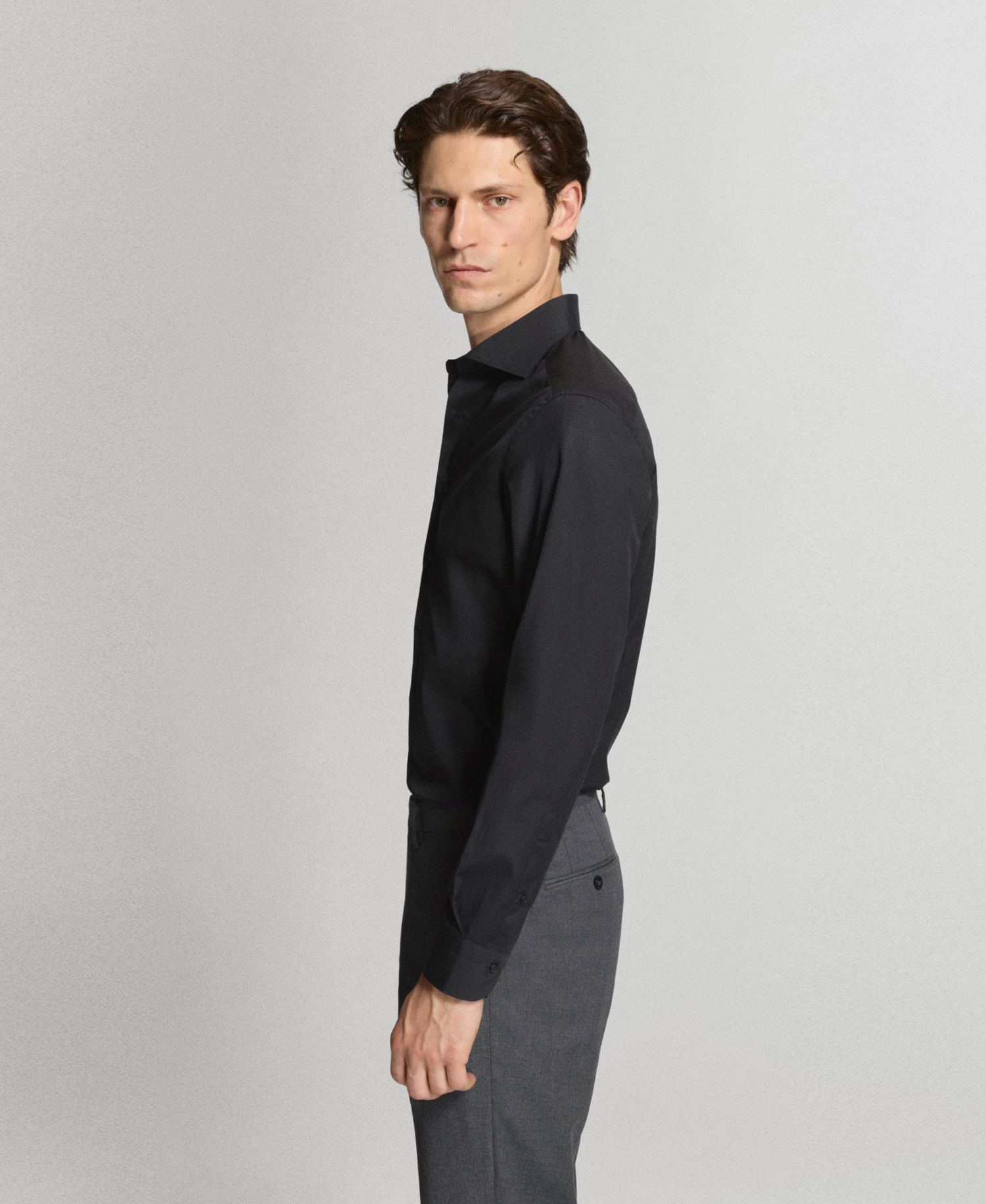 Men's Slim-Fit Cotton Poplin Dress Shirt