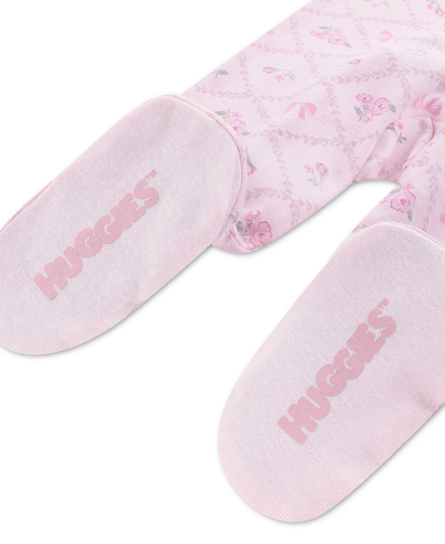 Детский комбинезон с ножками Huggies для девочки, длинный рукав, второй вариант, цвет: Розовый — фото 4