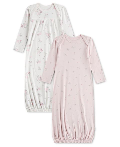 Платья Huggies Babywear Long-Sleeve Gowns, 2-Pack для девочек-малышей, цвет: Снежный белый