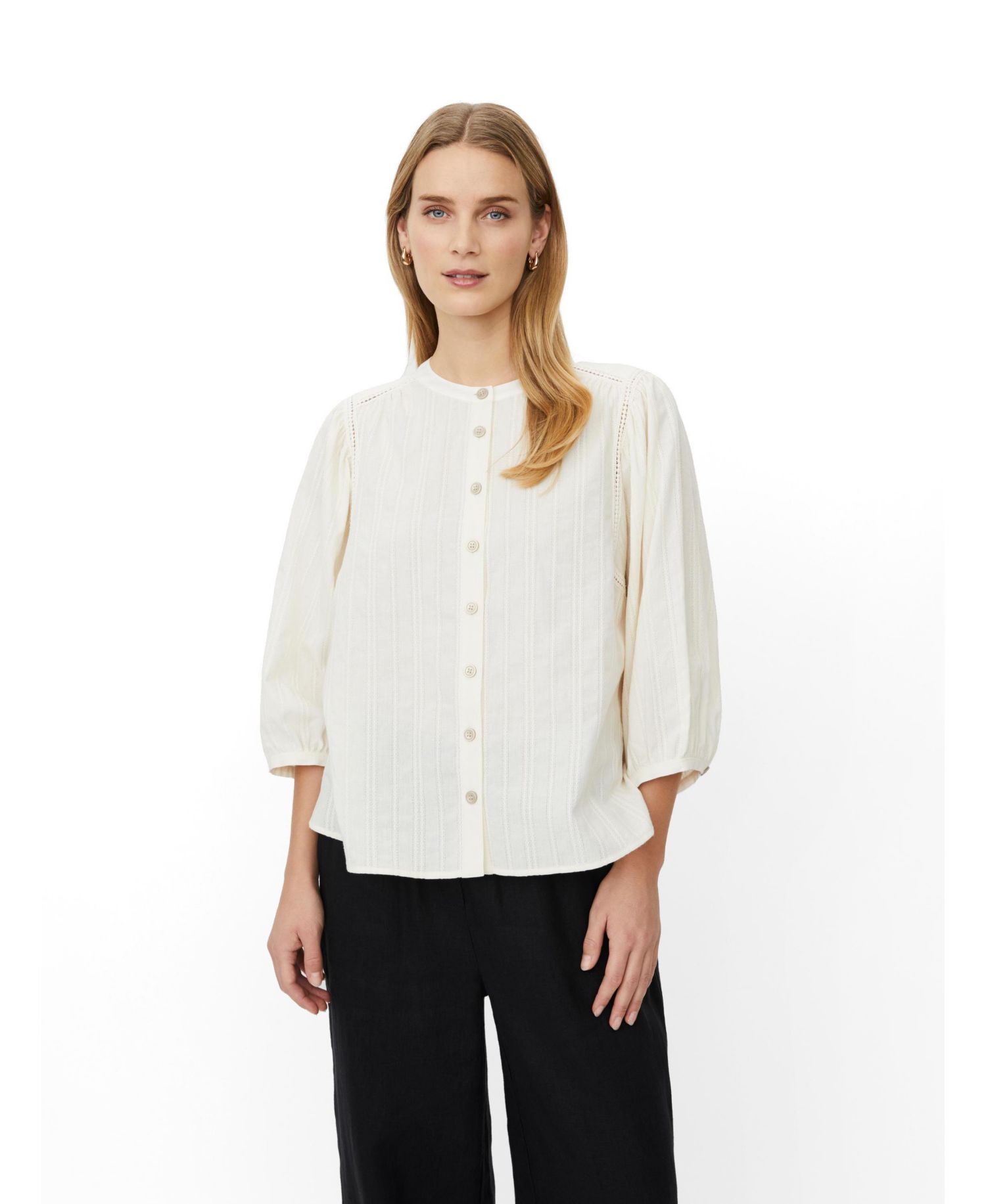 Women's Maithara Pintuck-Detail 3/4-Sleeve Shirt