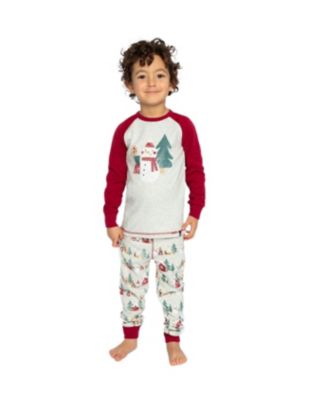 Toddler Unisex 2T -5T Cotton Two Piece Christmas Pajama Set Christmas Print