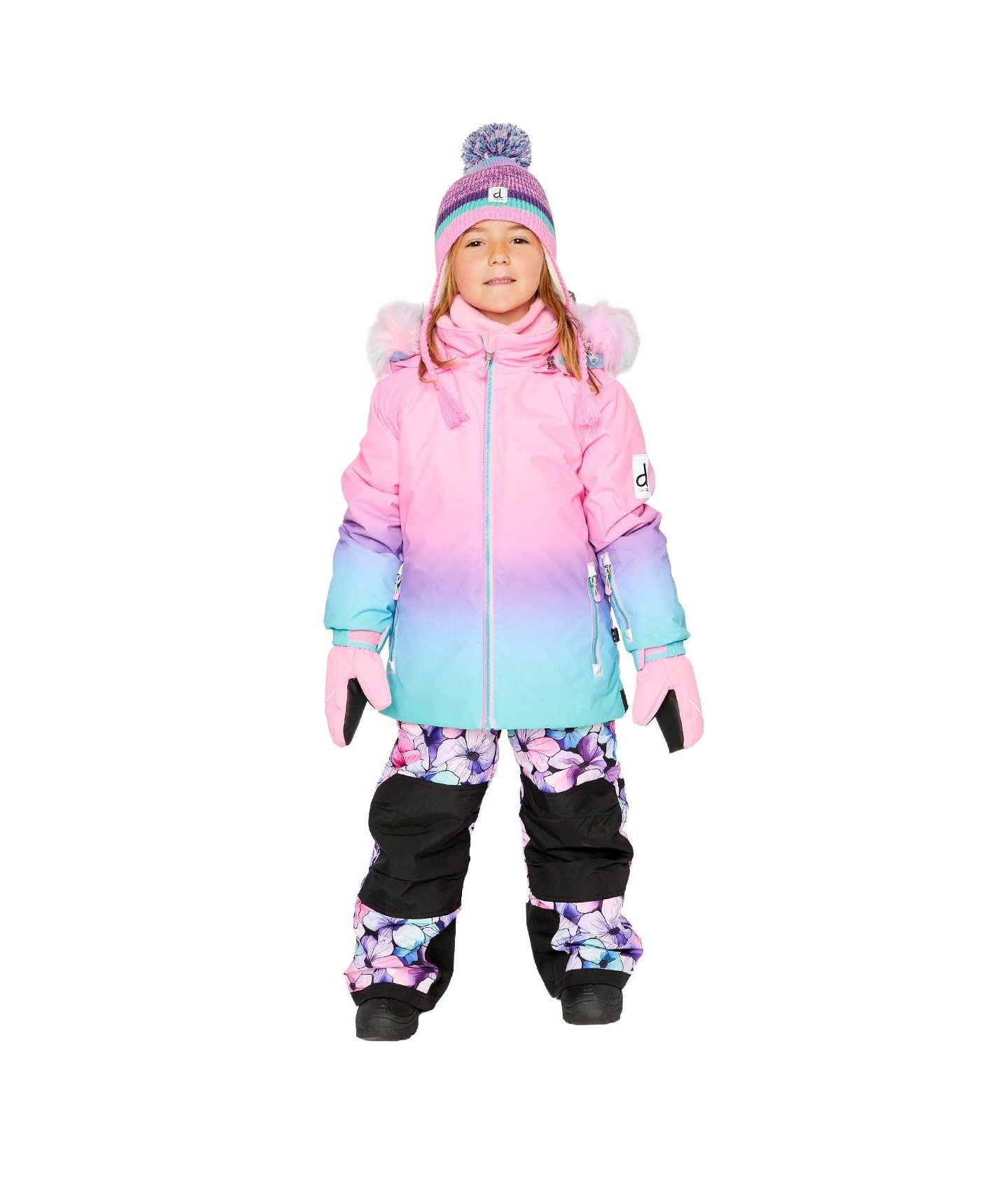 Комплекты Deux par Deux Two-Piece Play Snowsuit для девочек-малышей, цвет: Градиентный — фото 4