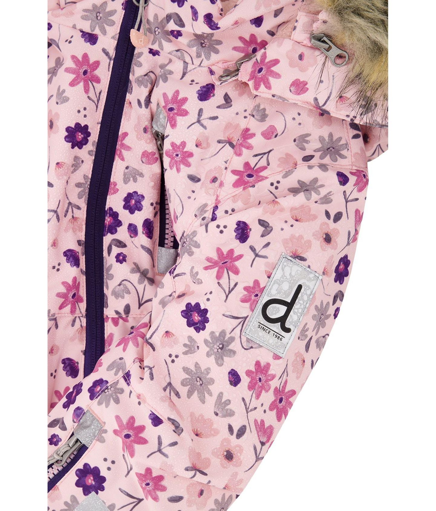 Комбинезон Deux par Deux One Piece Play Snowsuit Mini Flower Print для девочек, цвет: Розовый с принтом — фото 7