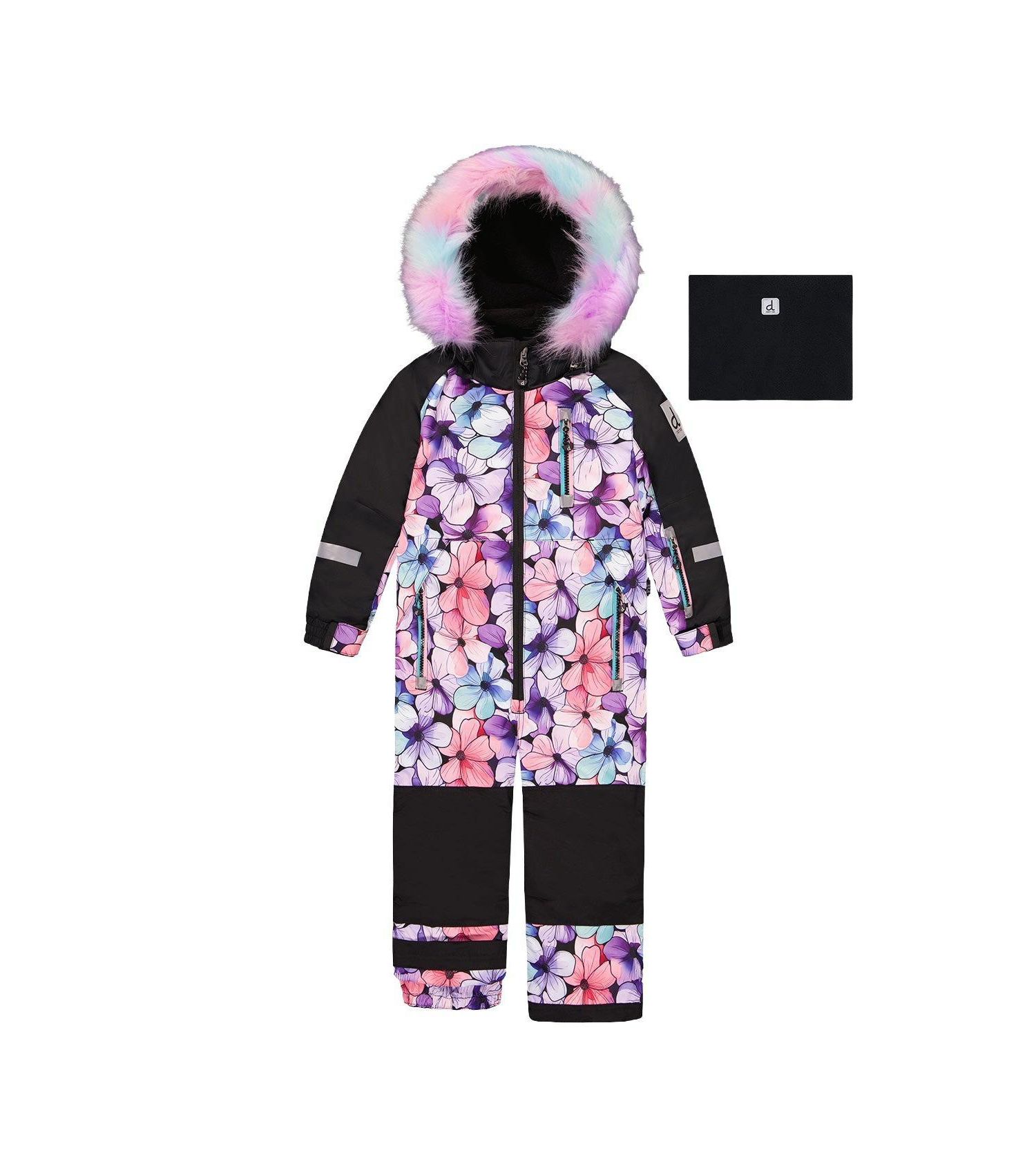 Little Girls ( 6 to 14 ) One Piece Play Snowsuit Floral Print