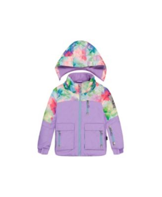 Big Girls (6-14) Two Piece Play Snowsuit Multicolored with A Diamond Pattern