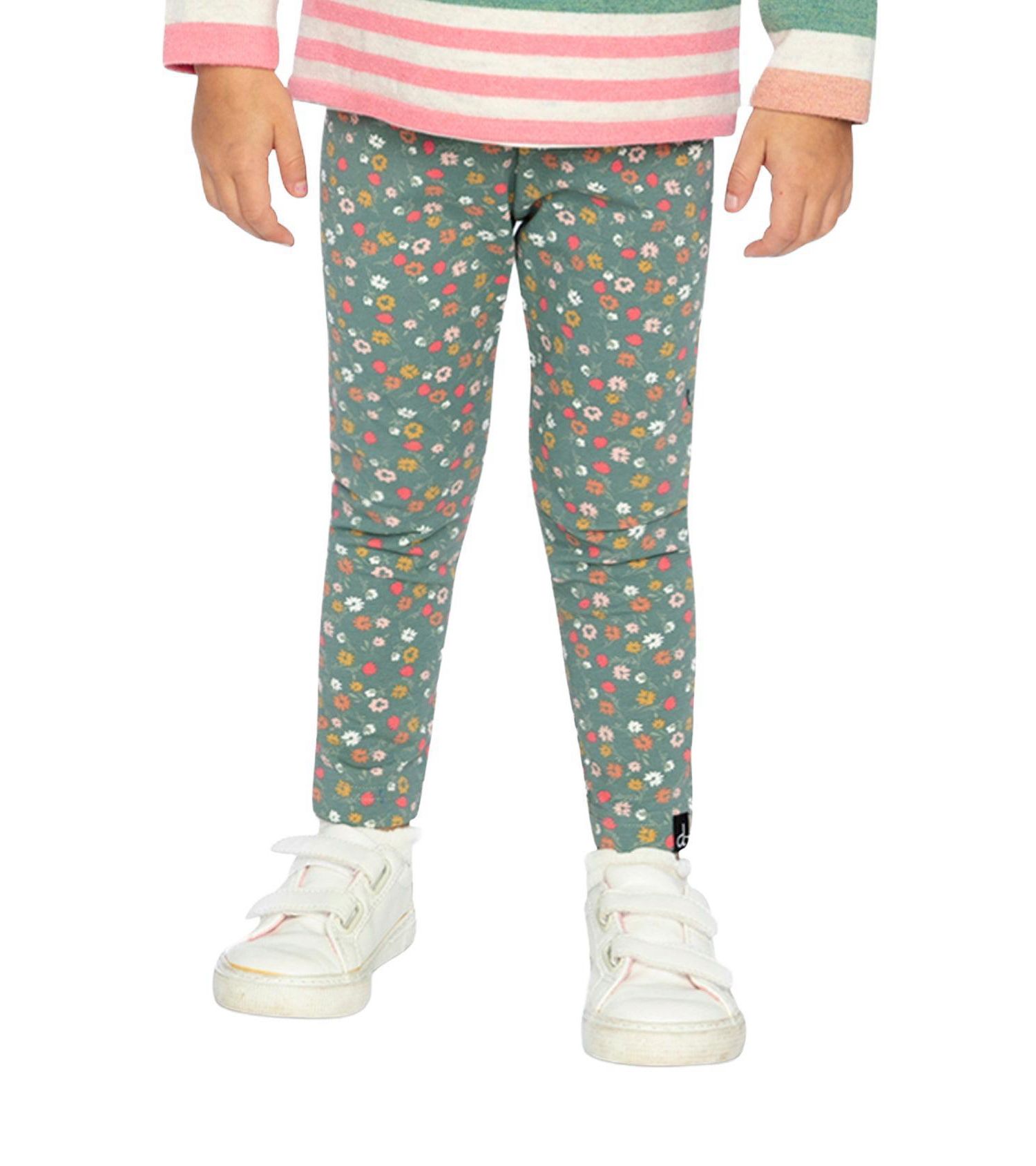 Little and Big Girl (6-7) Cotton Leggings Floral Print