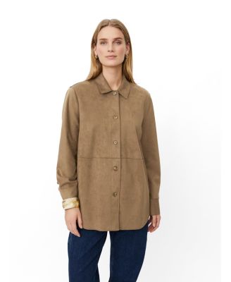 Women's Maivethra Faux-Suede Long-Sleeve Shirt