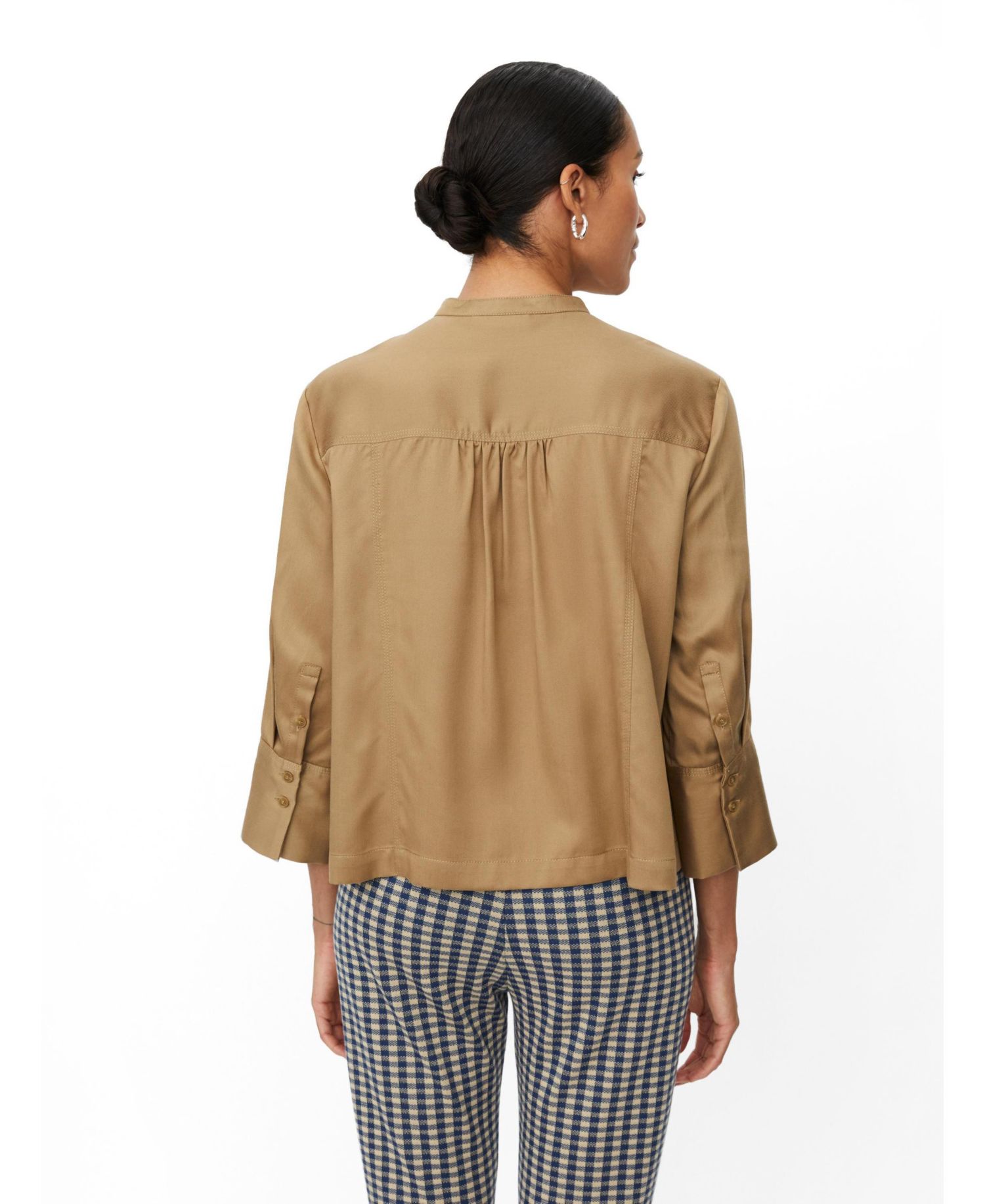 Women's MaIthoria 3/4 Sleeve Mandarin Collar Blouse