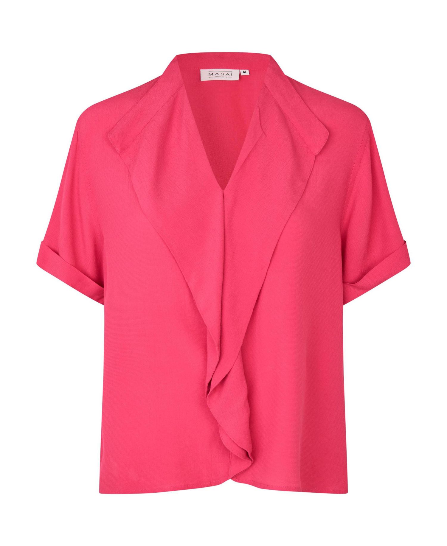 Women's MaDyvora V-Neck Short-Sleeve Ruffle Blouse