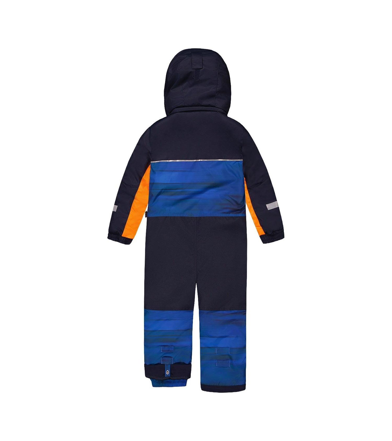 Big Boys (6-14) One Piece Play Snowsuit Blue with Stripes