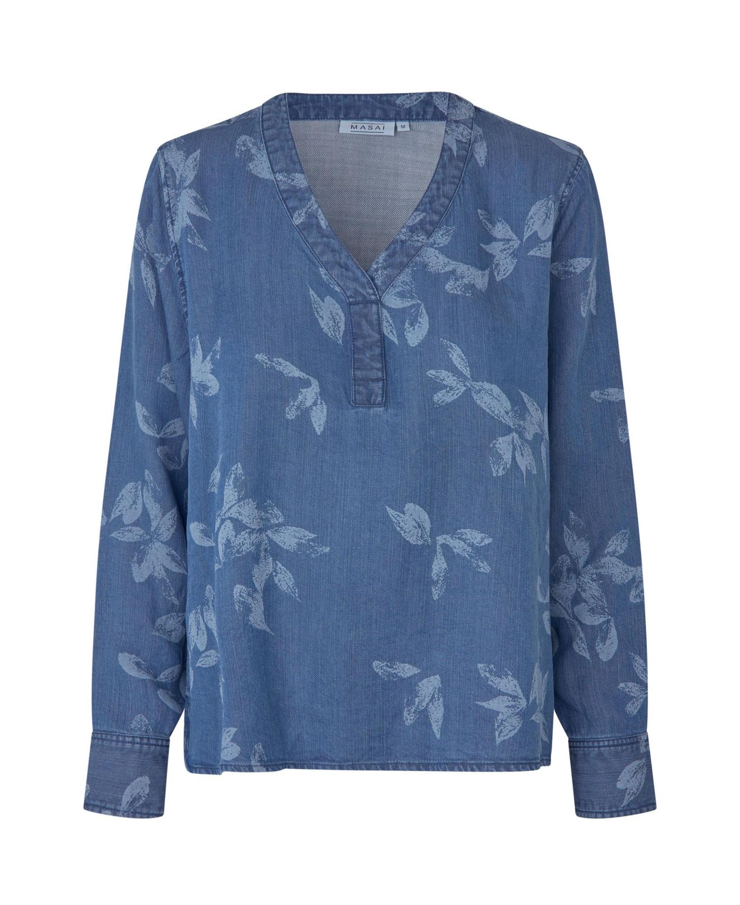 Women's MaDariane Floral Long-Sleeve Denim Blouse