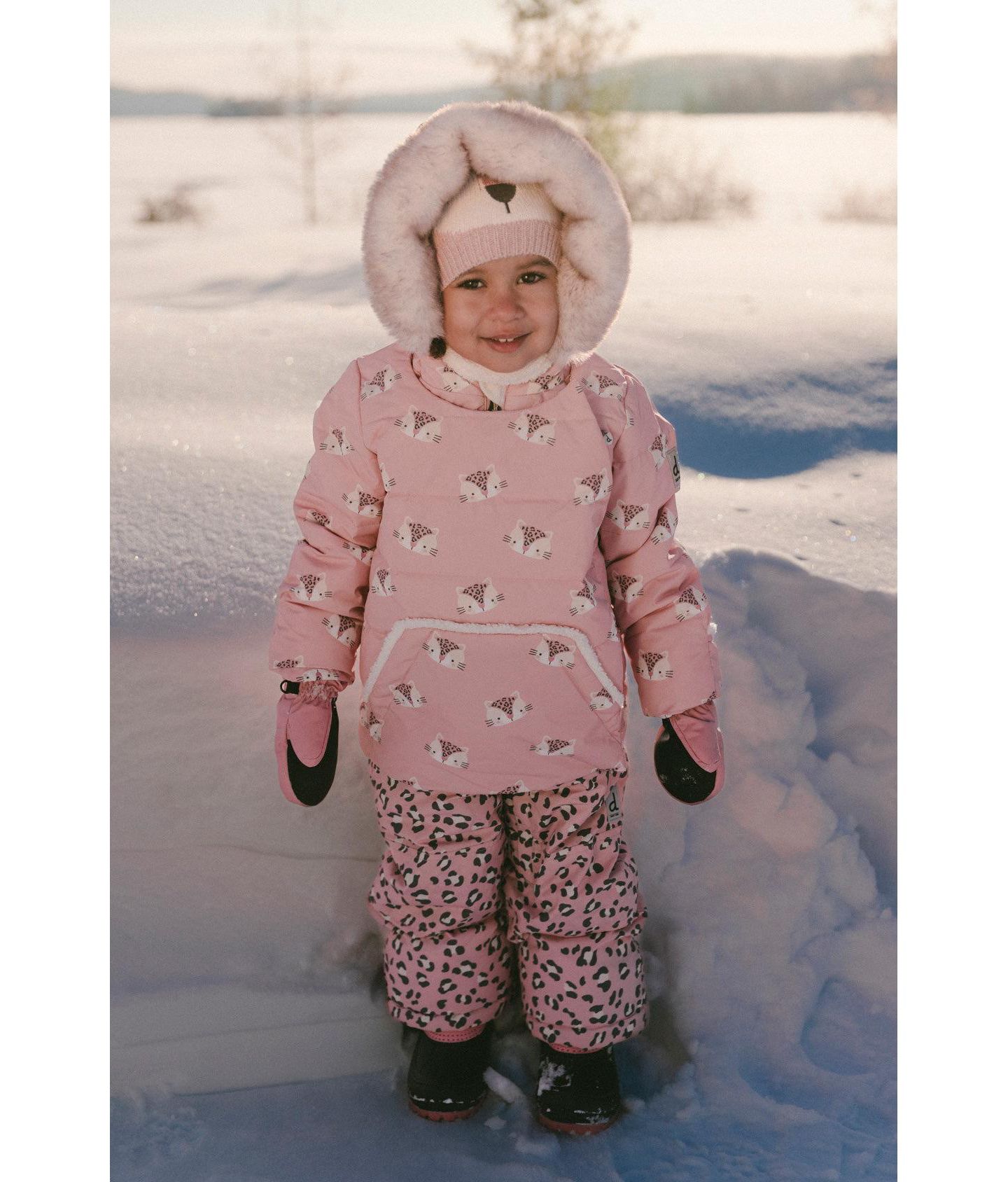 Комплекты Deux par Deux Two-Piece Snowsuit Rose Leopard Print для девочек-малышей, цвет: Розовый леопардовый с принтом — фото 5