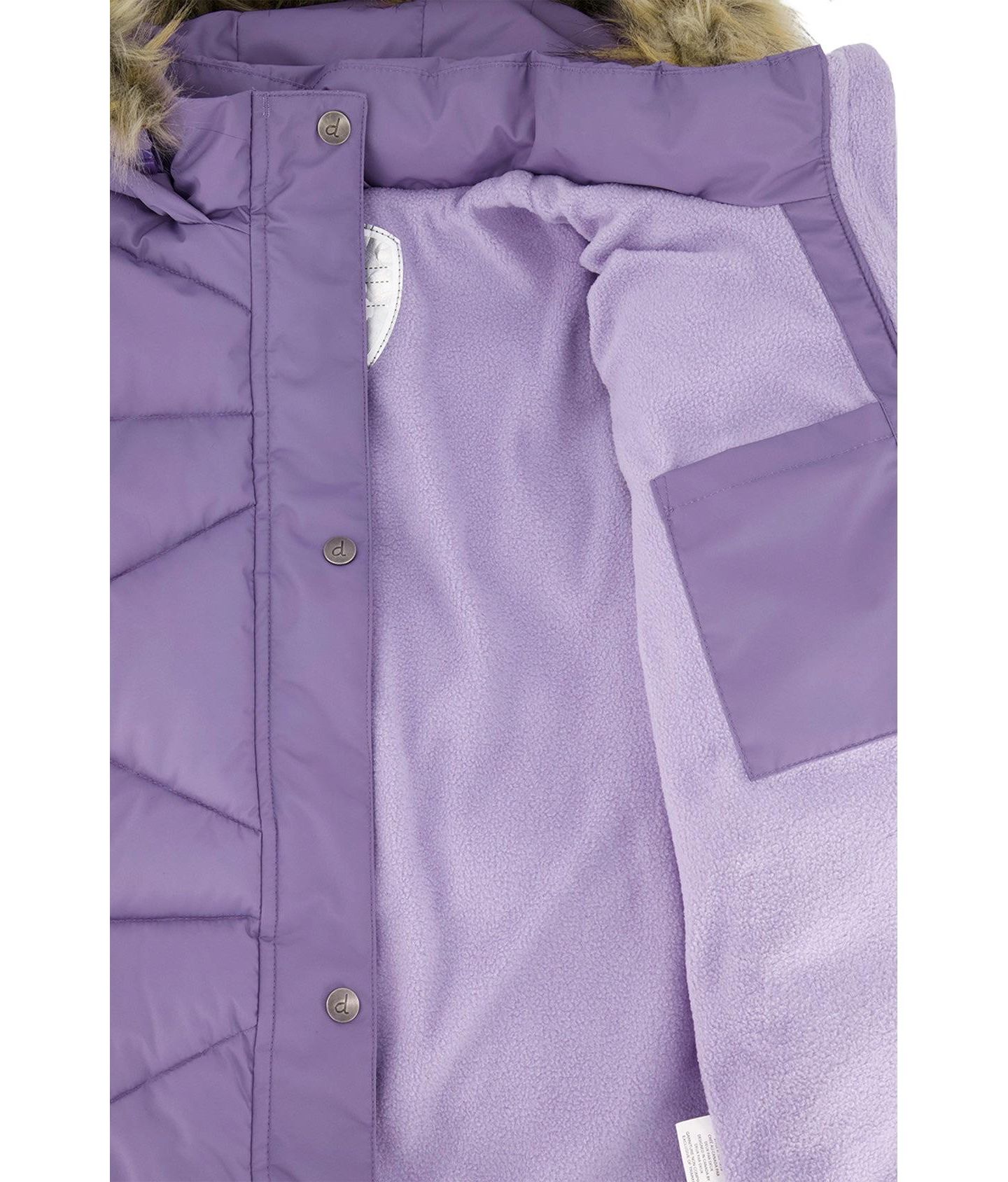 Куртка Deux par Deux Ong Winter Puffer Coat для девочек, цвет: Фиолетовый — фото 4