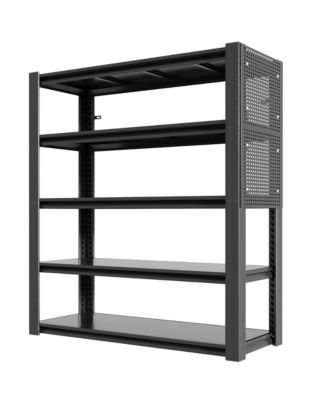 Heavy Duty Storage Rack 400lb Shelf Pegboard Tool Free Assembly Steel