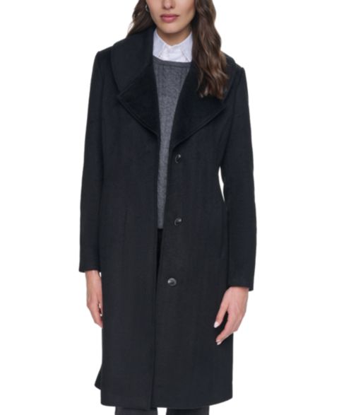 Женские куртки Cole Haan Women's Large-Collar Wool-Blend Coat