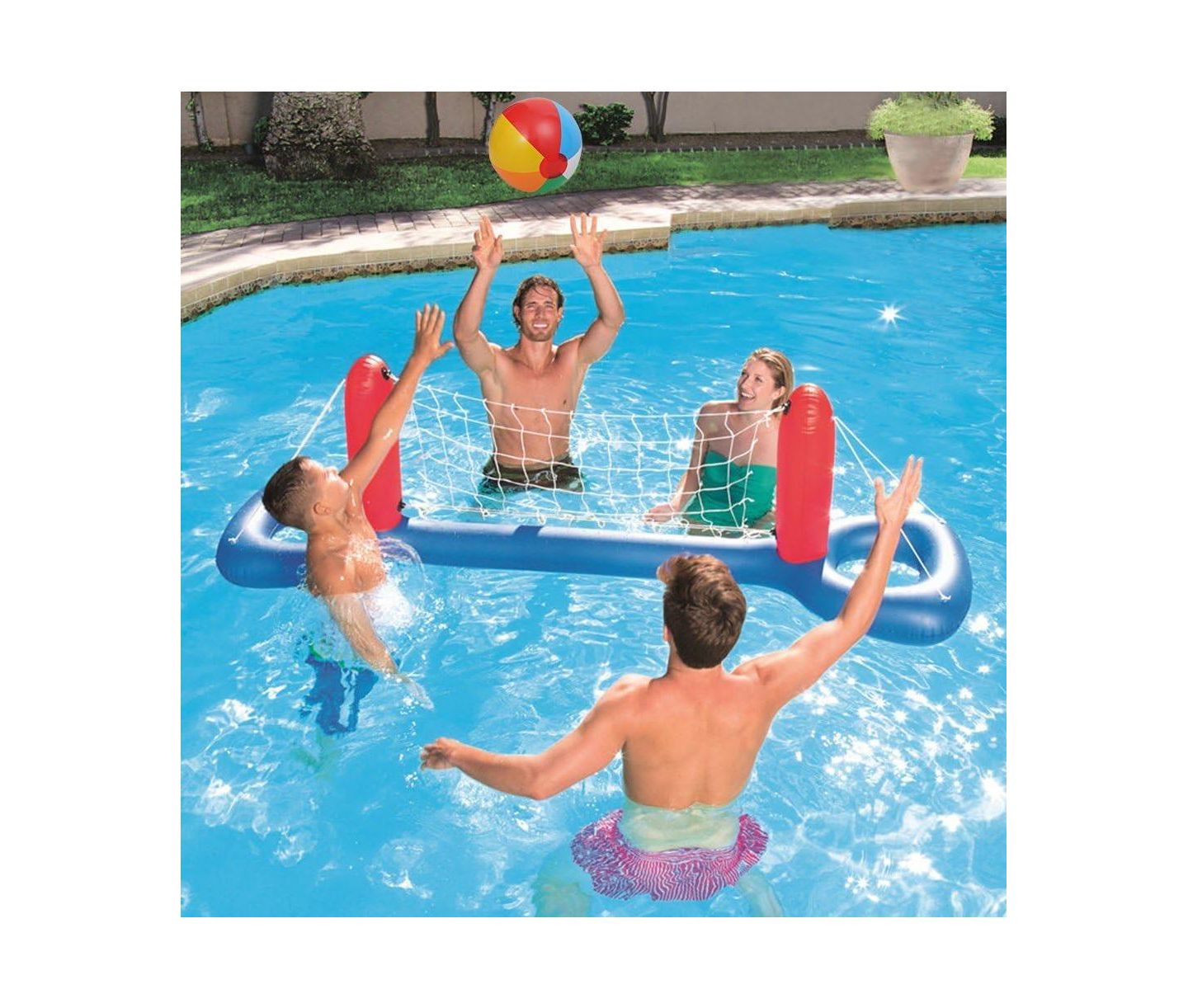 Детские игрушки homfan 18-Pack Inflatable 8" Beach Balls with Heat-Welded Seams, Ages 3+ — фото 6