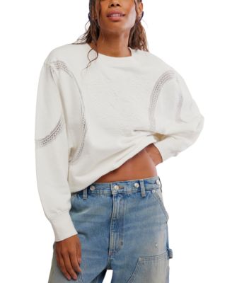 Women's Love Lace Oversized Sweatshirt
