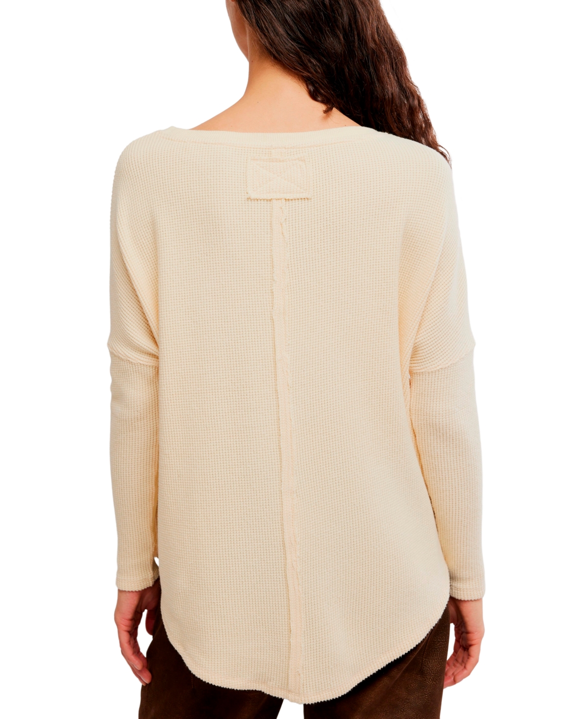 Free People Women's Latte Blues Thermal Long Sleeve Top
