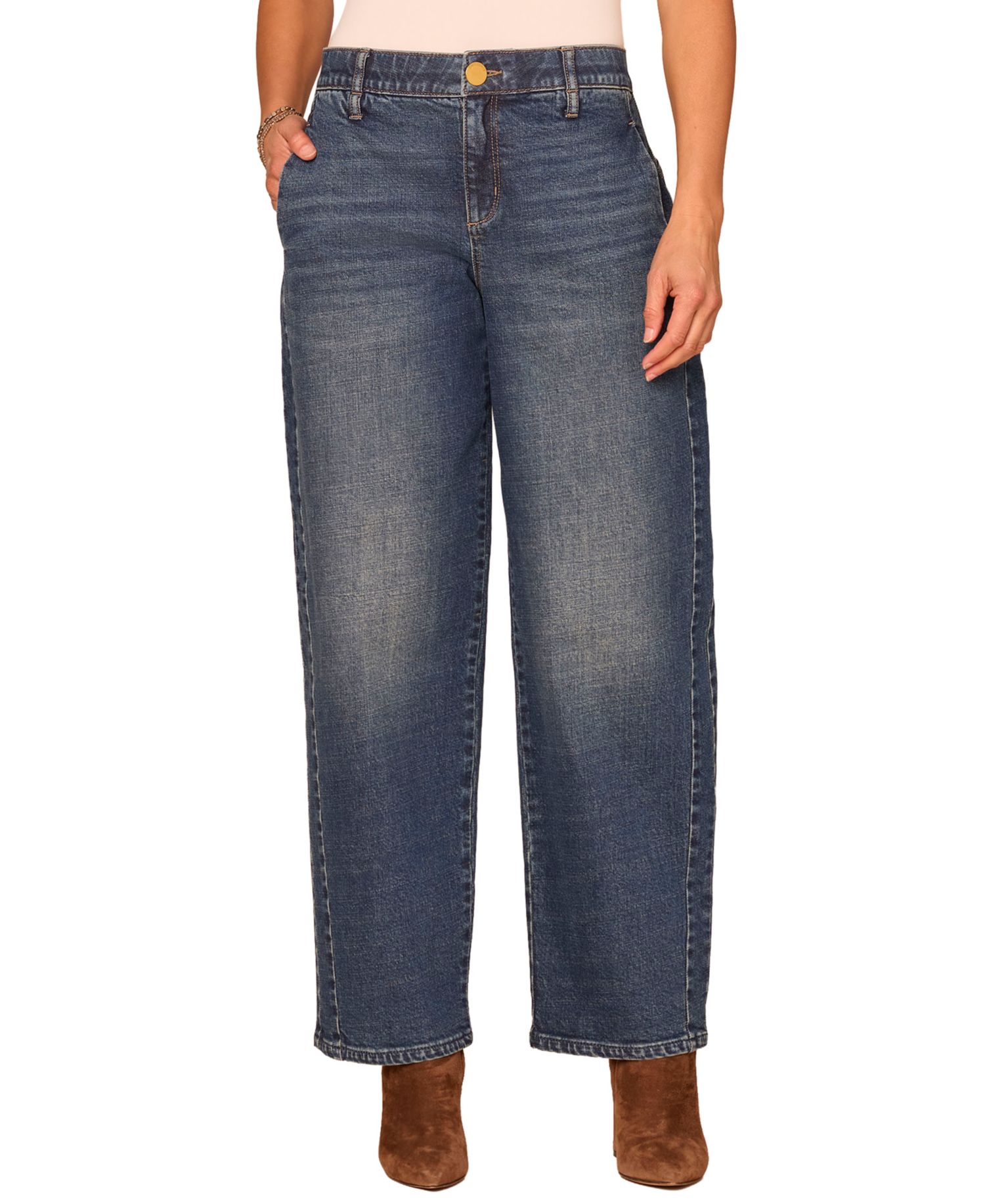 Women's AbSolution High-Rise Barrel-Leg Jeans