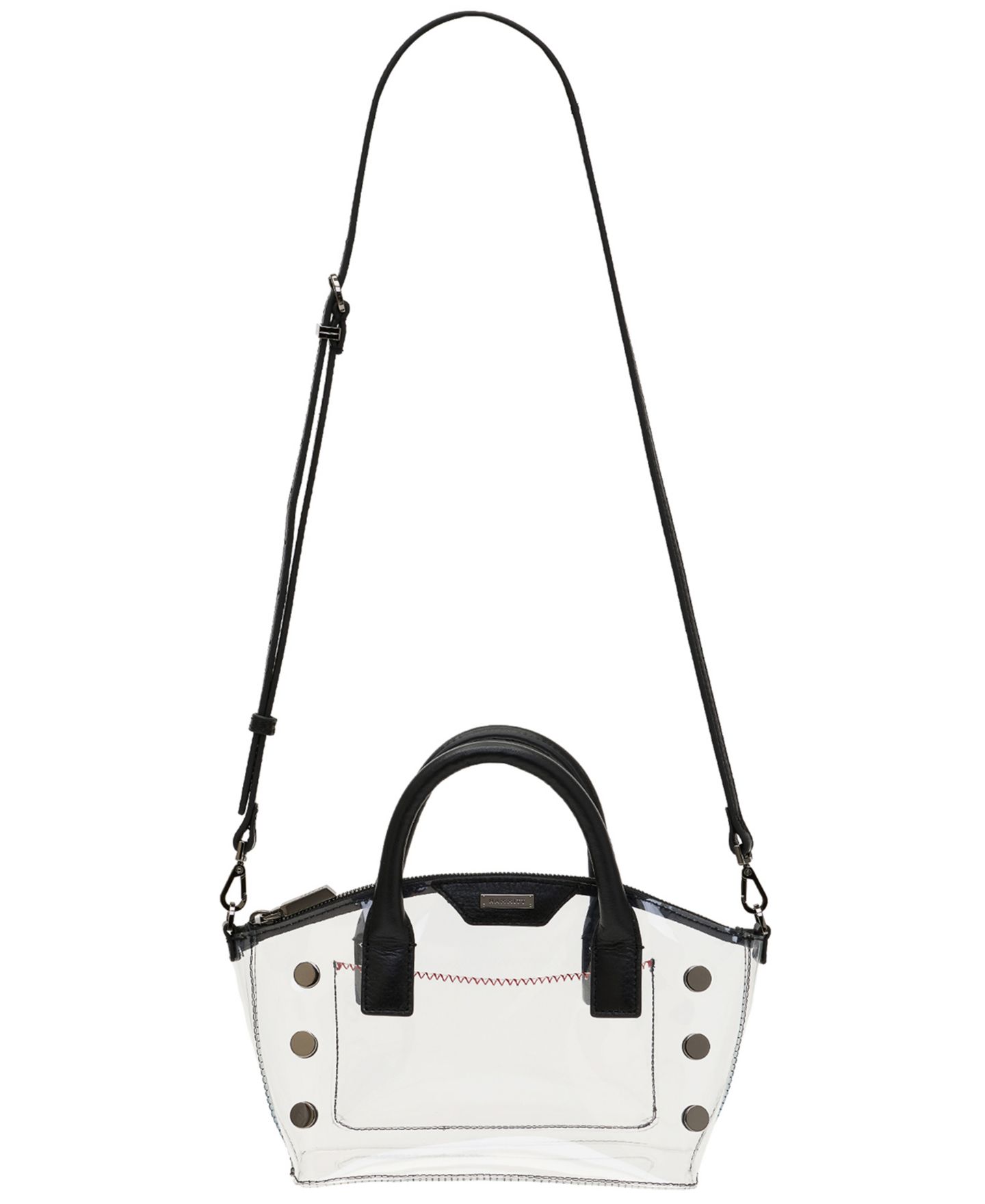 Женская сумка Hammitt Paula Clear Trim Small Crossbody Handbag, цвет: Чёрный / Графитовый — фото 2