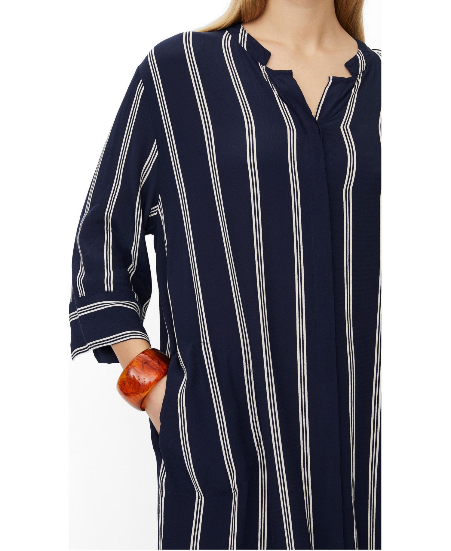 Women's Striped Midi Dress