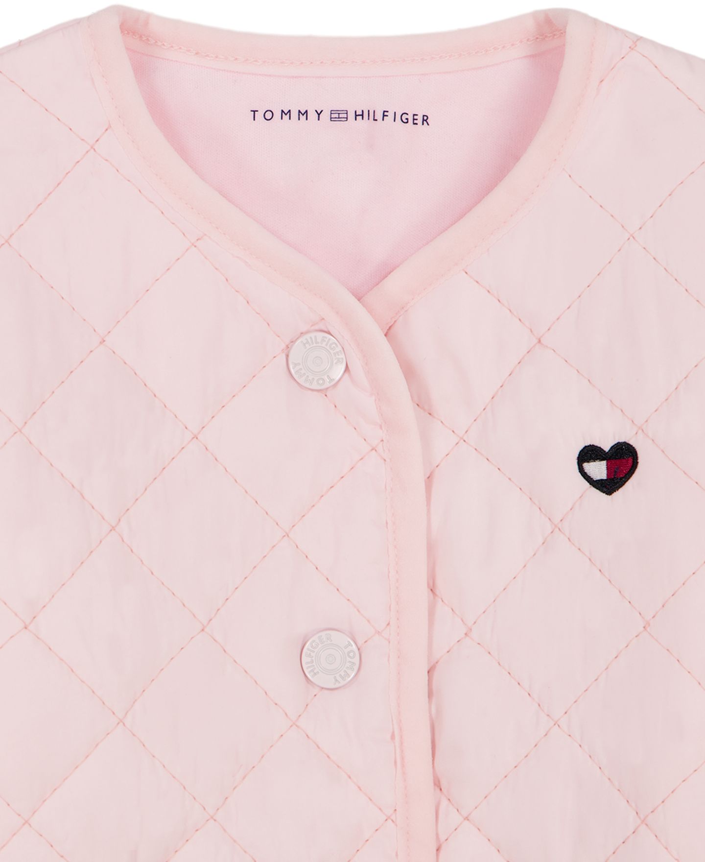 Детский комплект Tommy Hilfiger для девочки: куртка, боди и брюки, цвет: Розовый — фото 4