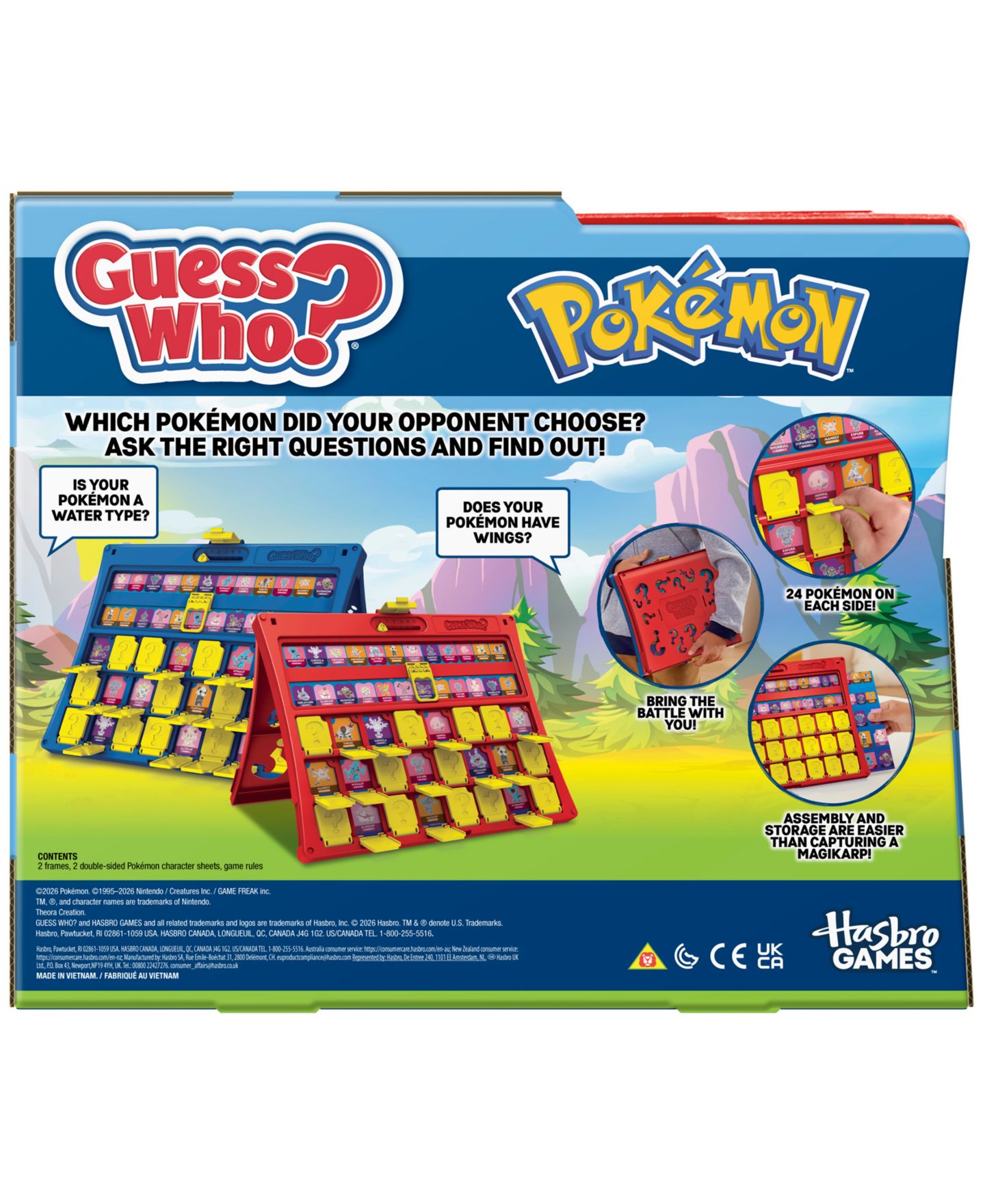 Детская настольная игра Hasbro Gaming Guess Who Pokémon Edition 2 Player Board Game — фото 4