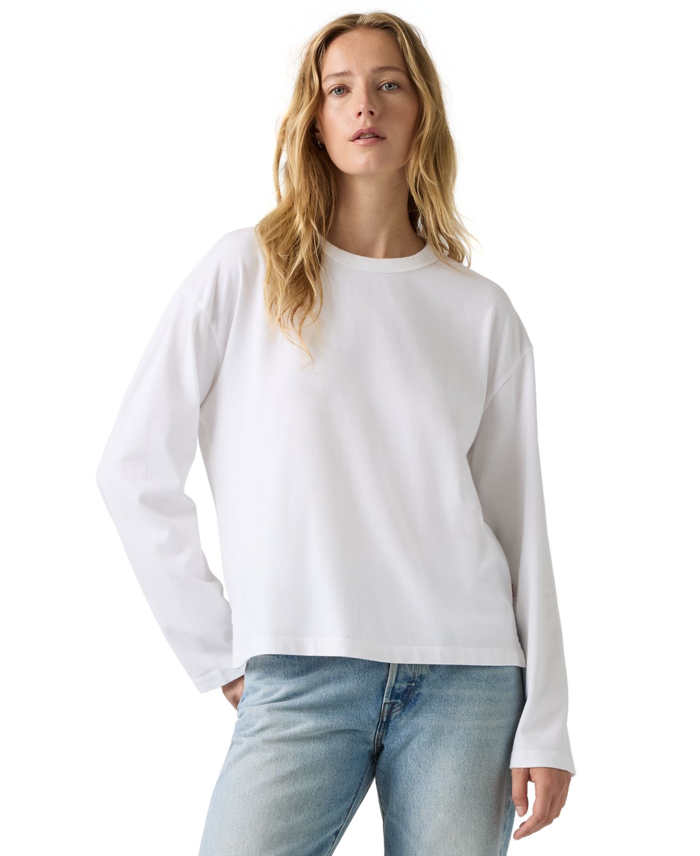 Женская футболка Levi's Premium Vintage Long-Sleeve T-Shirt, цвет: Bright Whi — фото 5