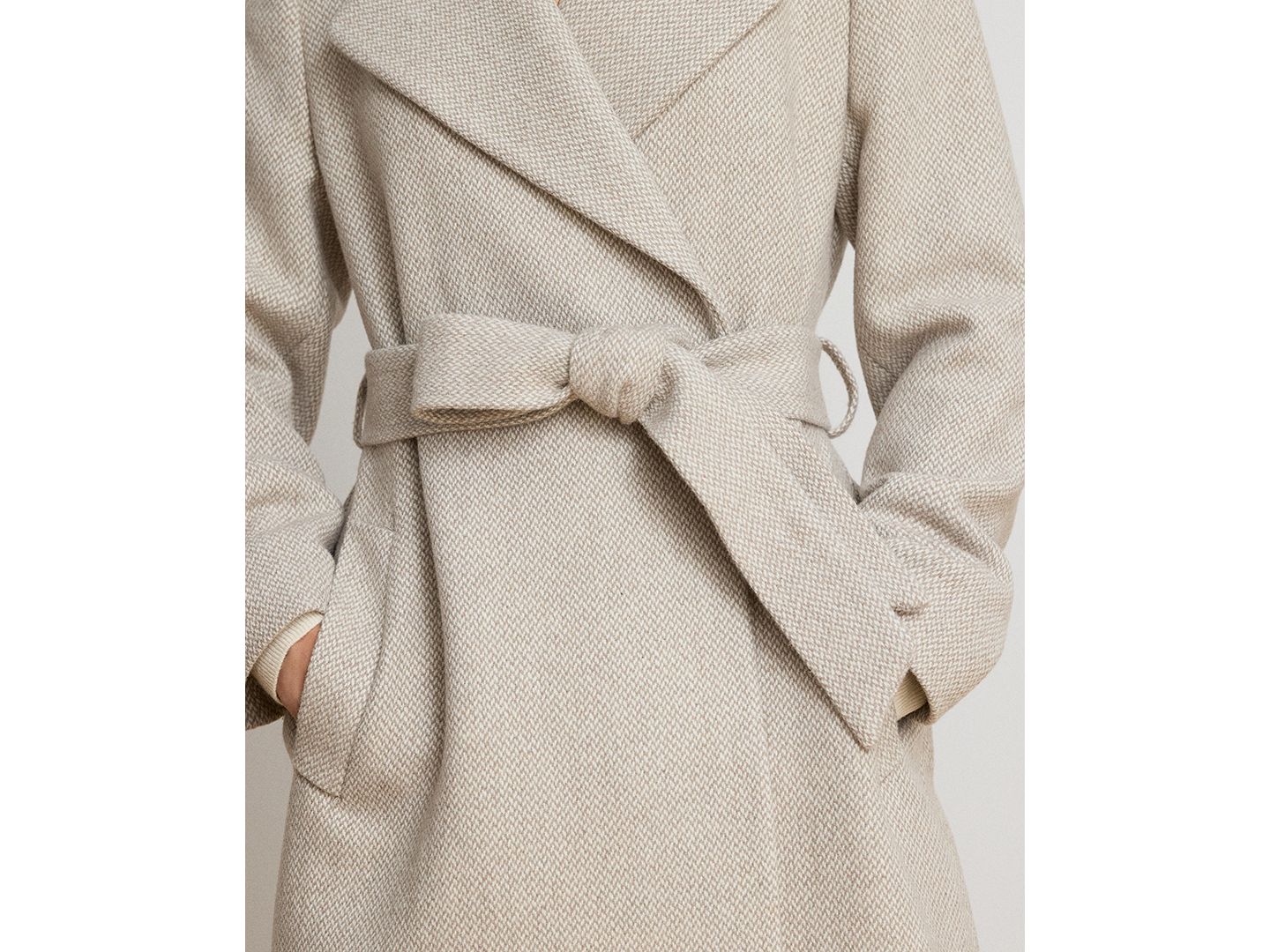 Женское пальто Lauren Ralph Lauren Long Belted Wrap, цвет: Трюфельный — фото 3
