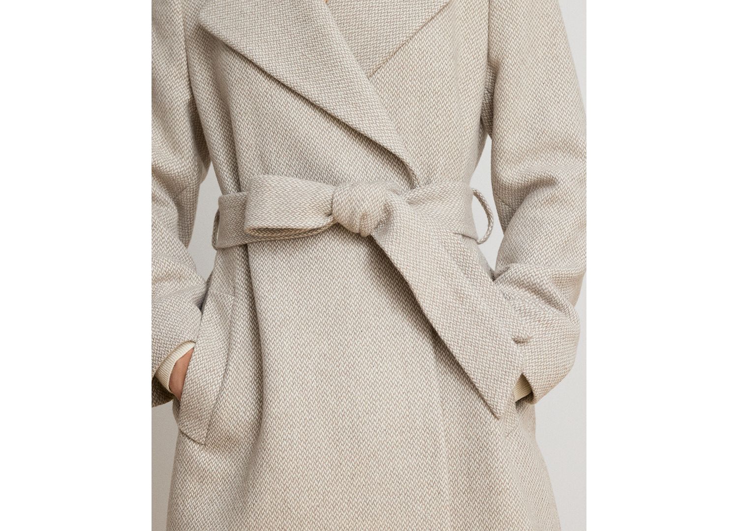 Women's Long Belted Wrap Coat