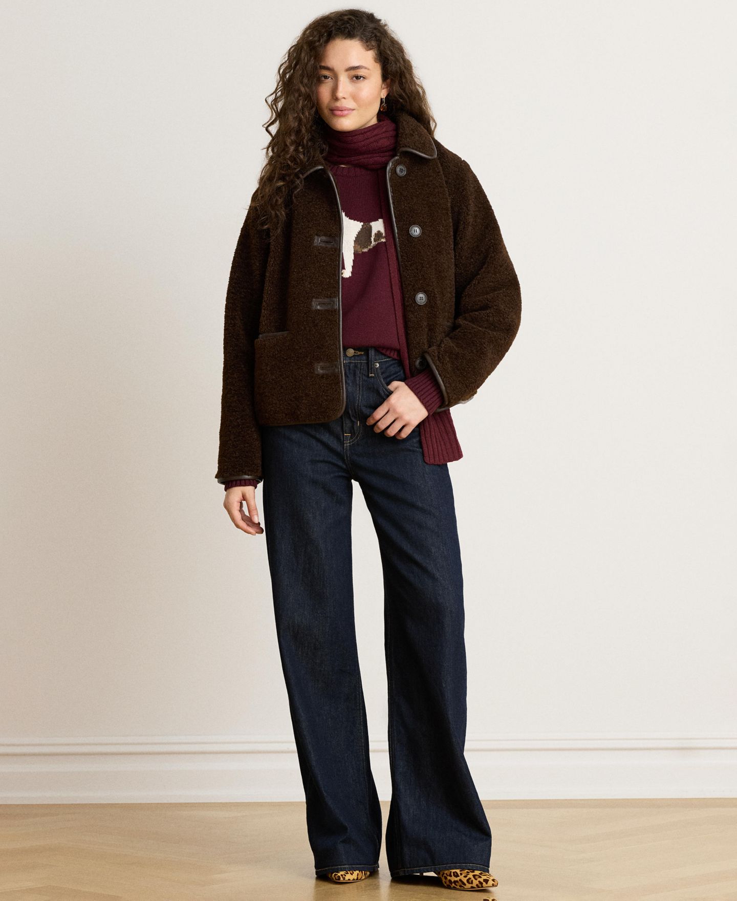Женская куртка Lauren Ralph Lauren Sherpa, цвет: Коричневый — фото 6