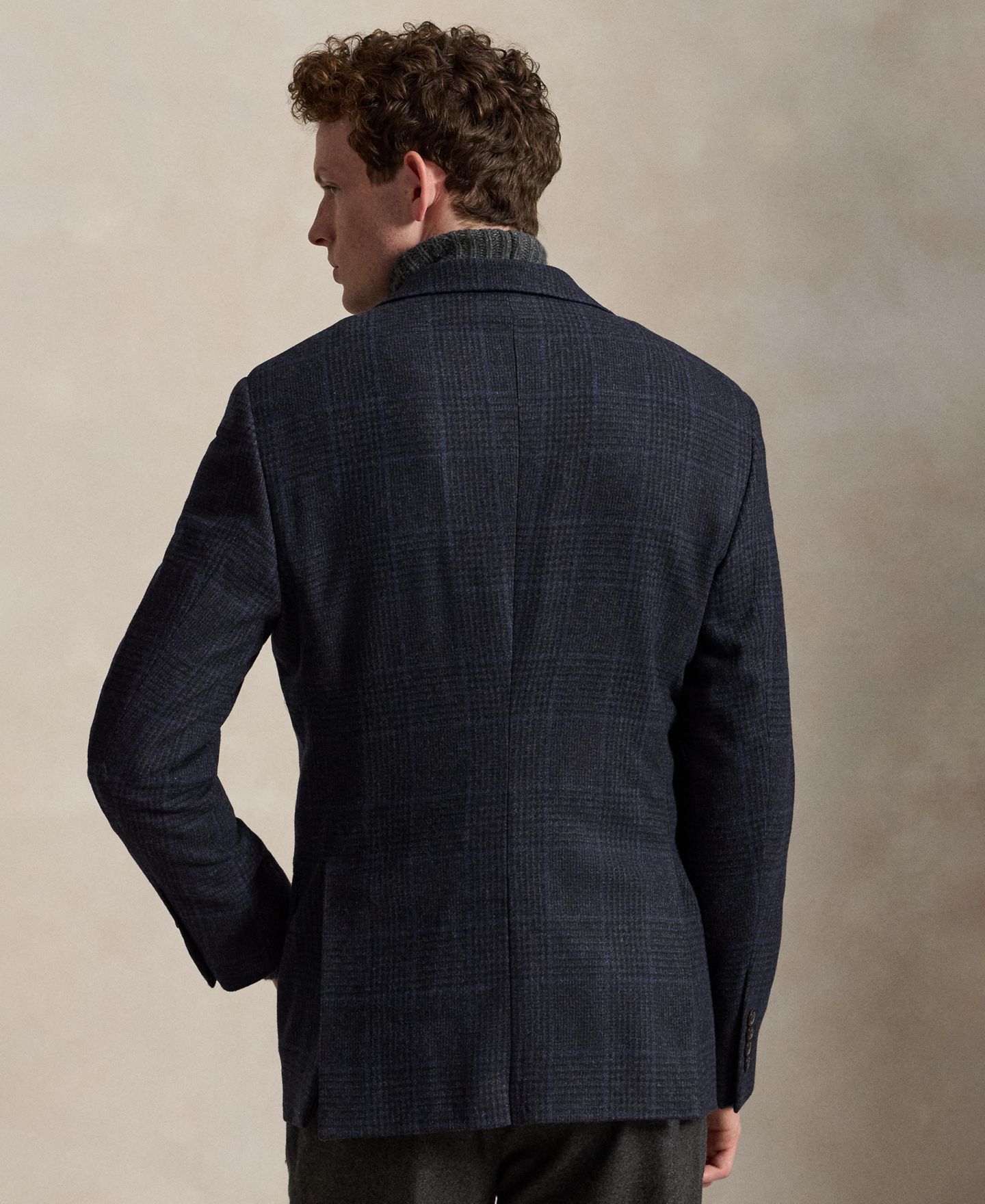 Мужской пиджак Polo Ralph Lauren Polo Modern-Fit Glen Plaid Sport Coat, цвет: Тёмно-синий / Тёмно-синий потёртый синий стальной синий — фото 5