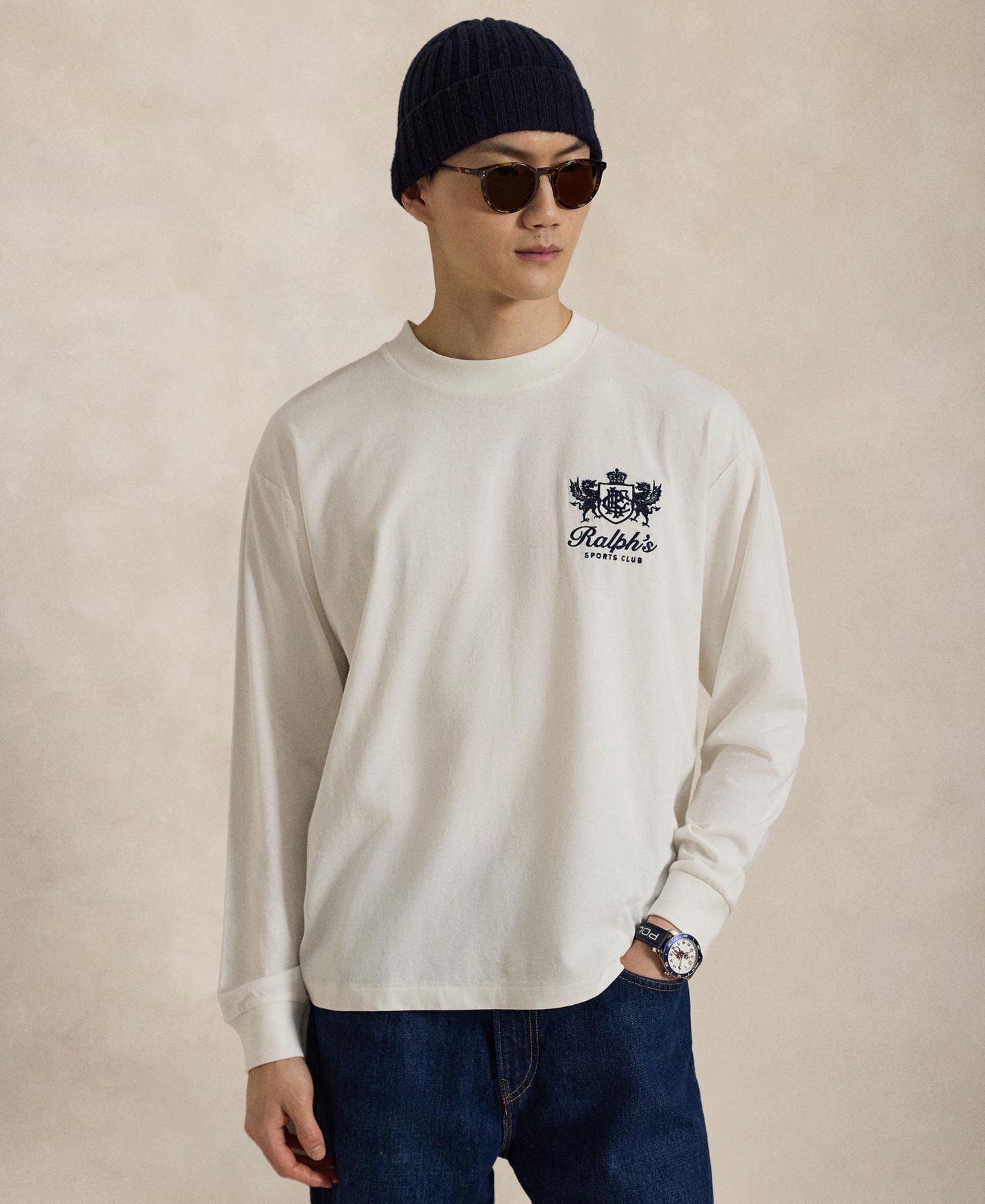 Мужская футболка Polo Ralph Lauren Regular-Fit Graphic, цвет: Кремовый — фото 3