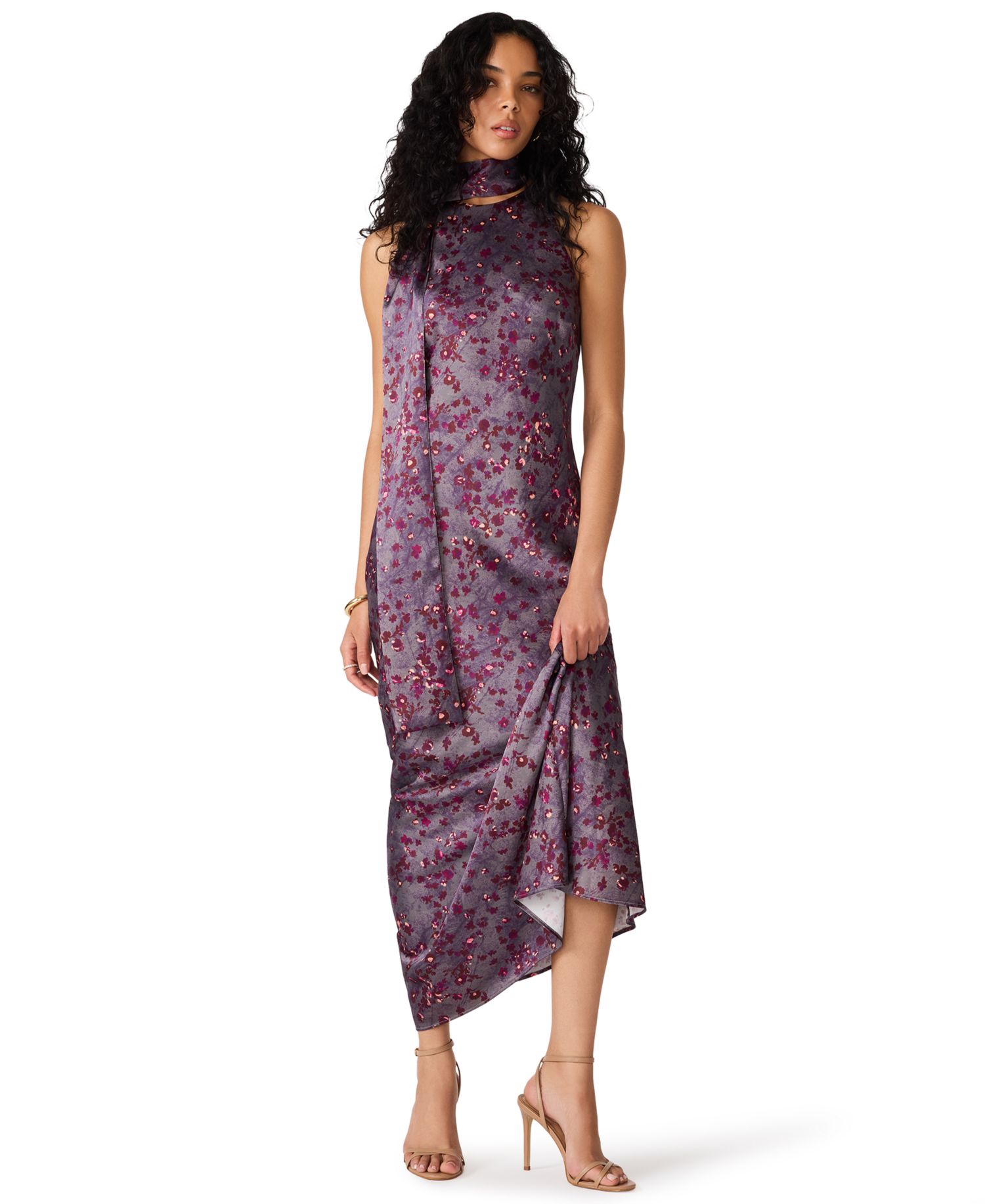 Women's Halter Floral-Print Dress
