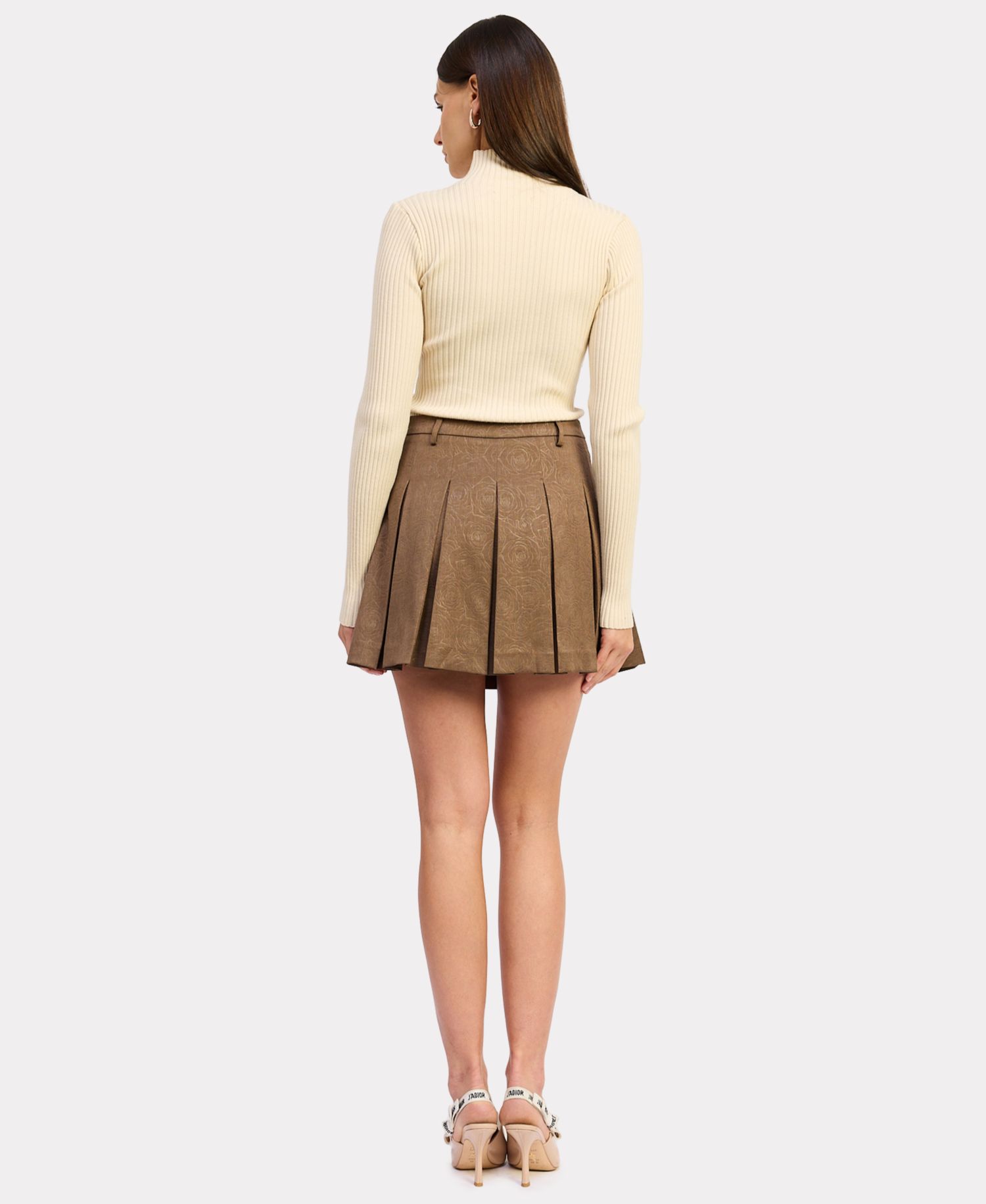 Women's Portia Pleated Floral-Print Mini Skirt