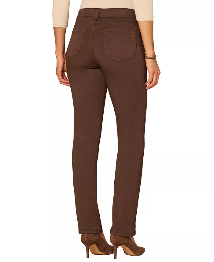 Petite "Ab"solution Mid-Rise Colored Straight-Leg Jeans - thumbnail 3