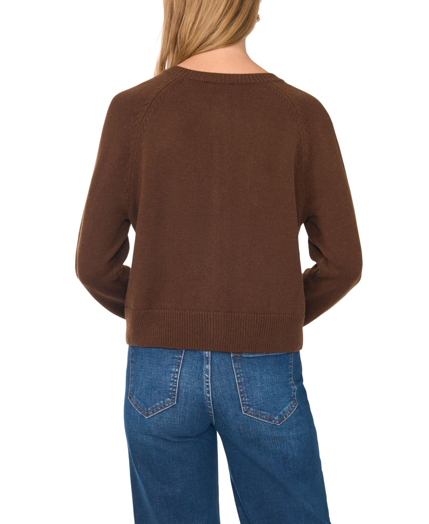 Women's Button-Front Raglan Cardigan