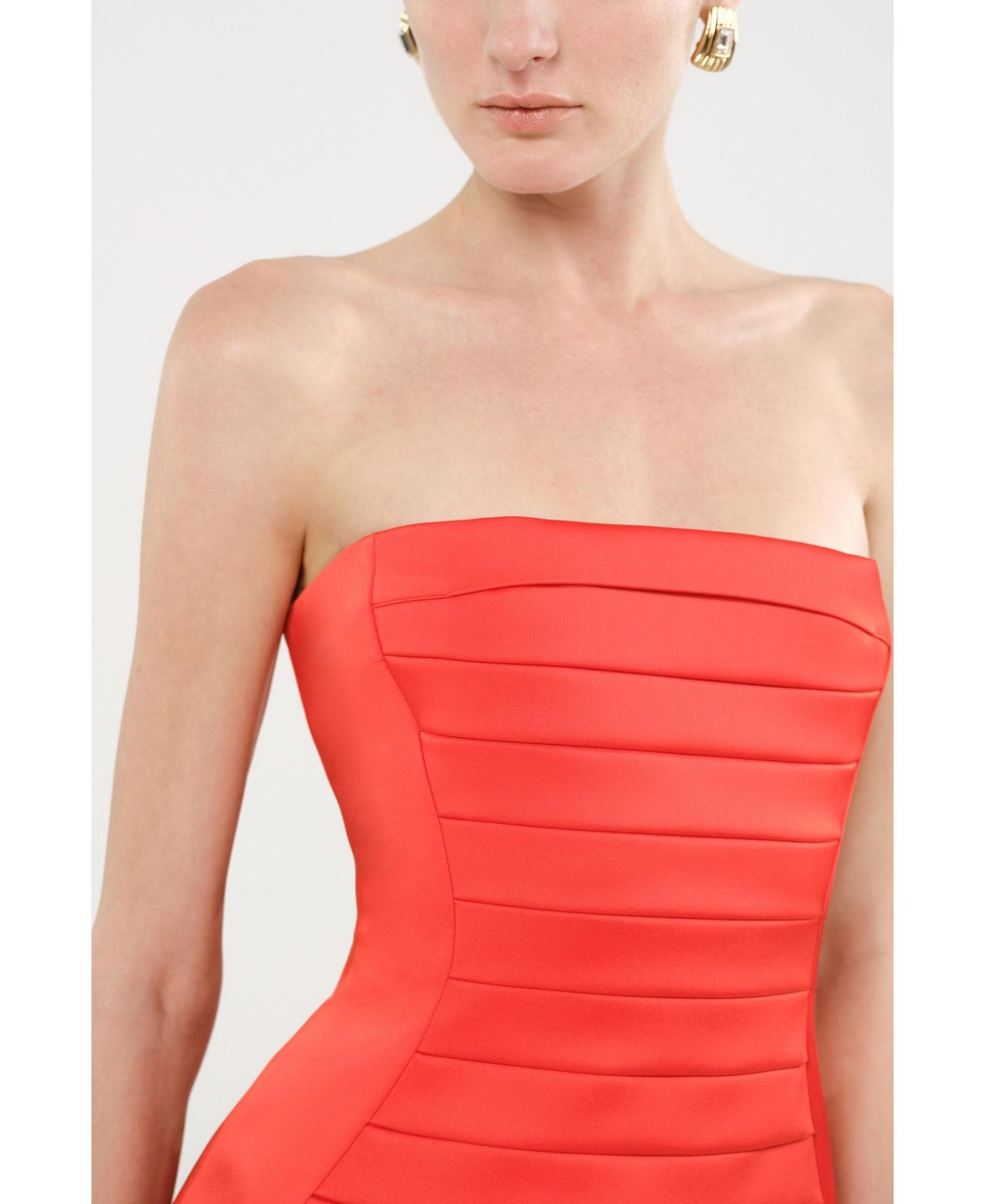 Women's Strapless Ribbed Corset-Style Mini Dress