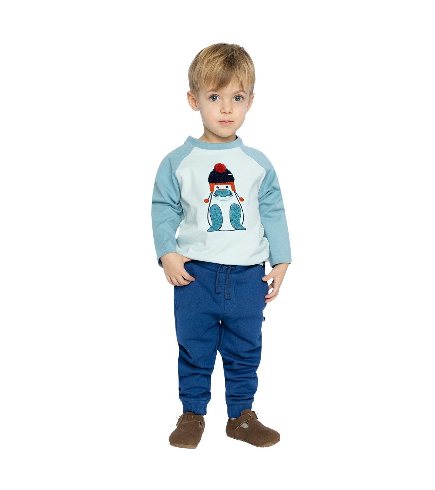 Little and Big Boy (6 - 8) Long Sleeve Raglan Cotton T-Shirt
