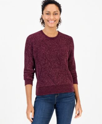 Women's Chenille Textured Stitch Crewneck Sweater