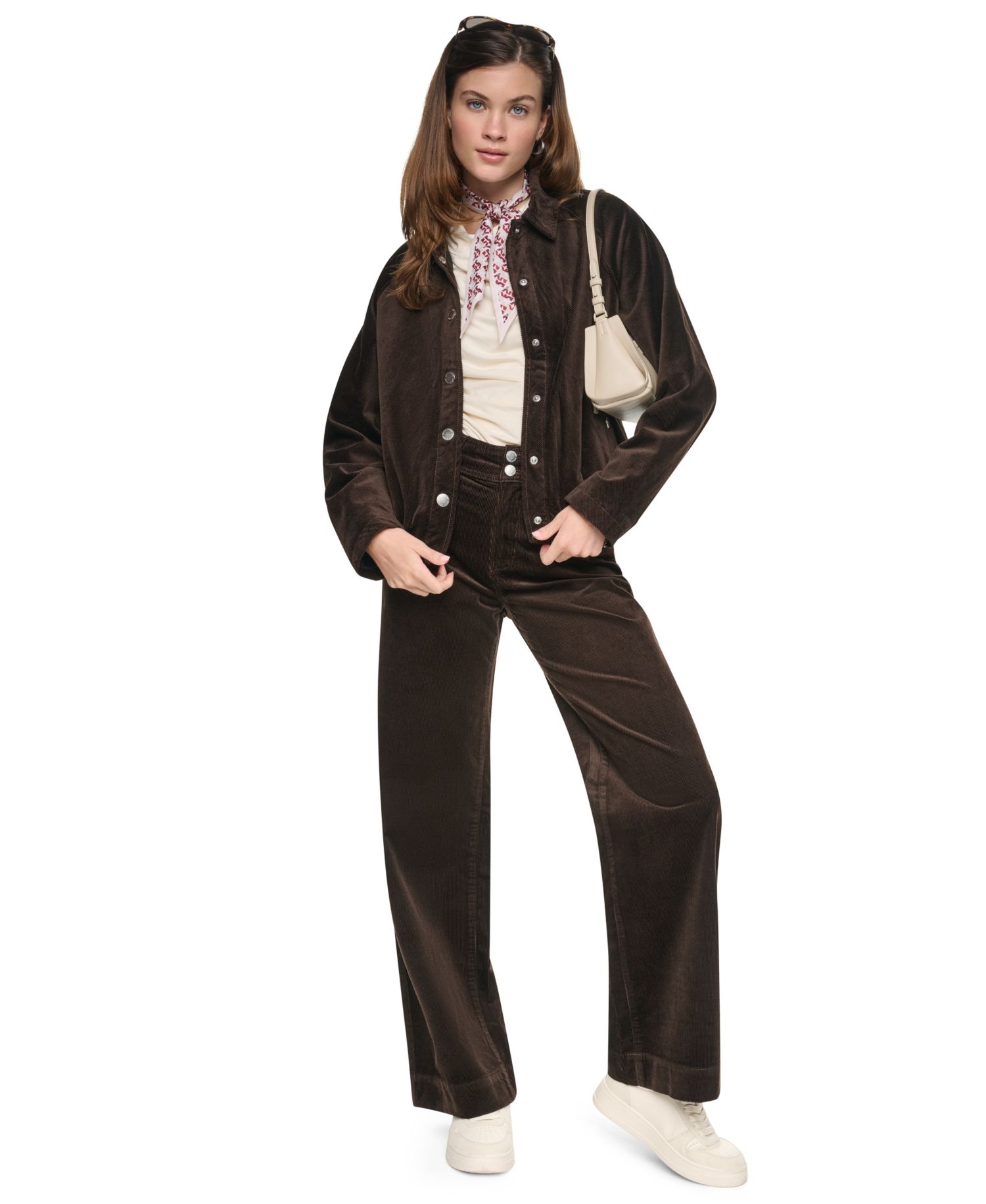 Petite Bubble-Hem Corduroy Jacket