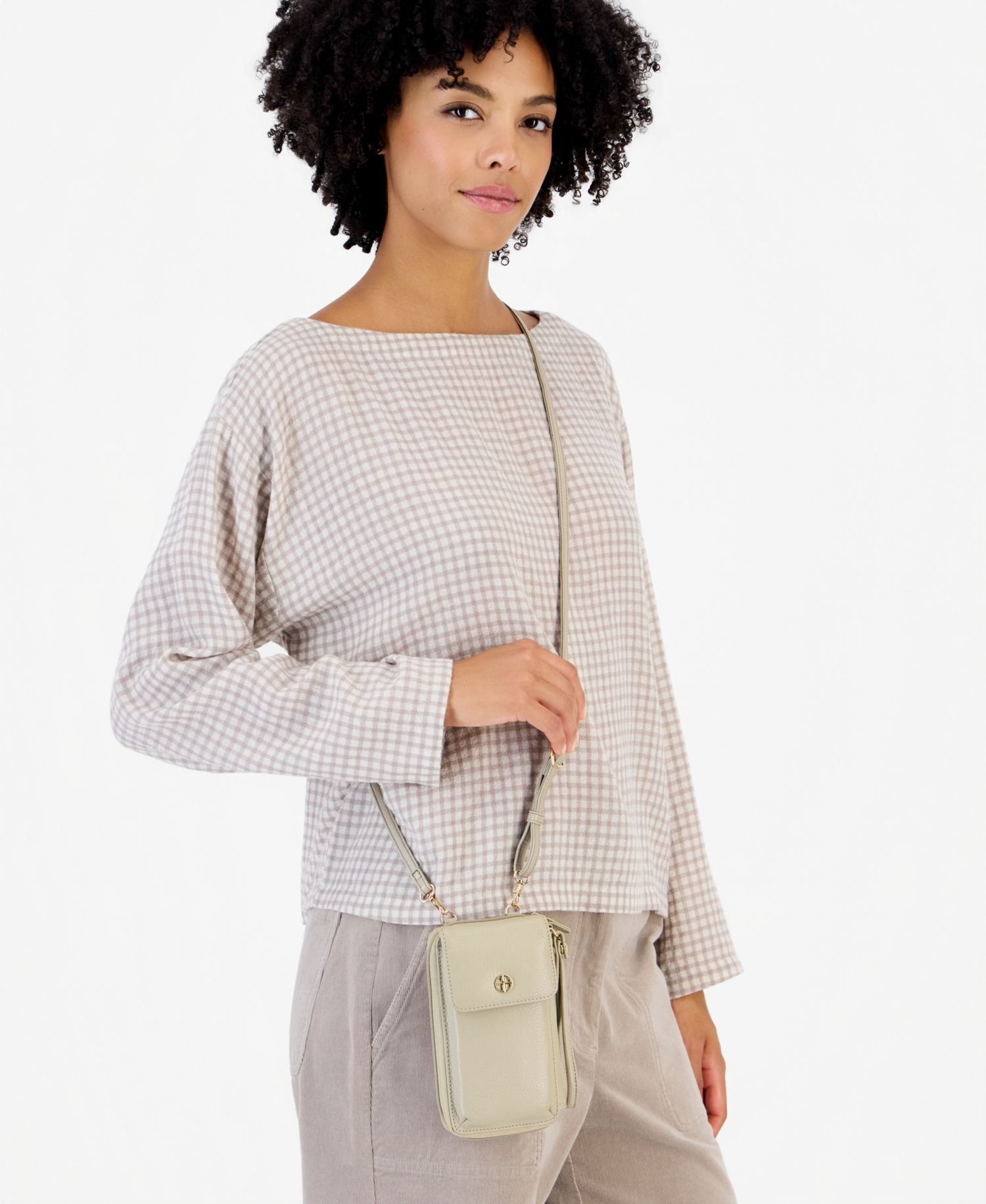 Softy Leather Tech Crossbody Wallet