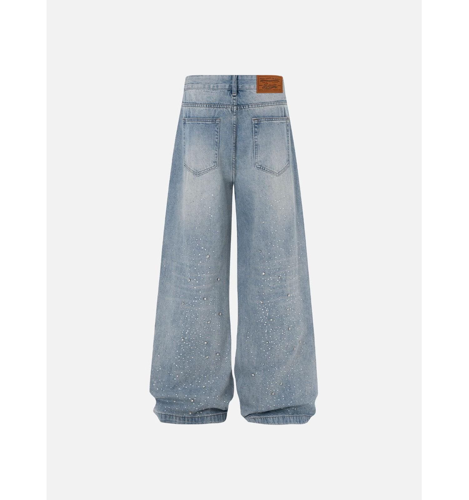 Women's Rhinestone Baggy Jeans