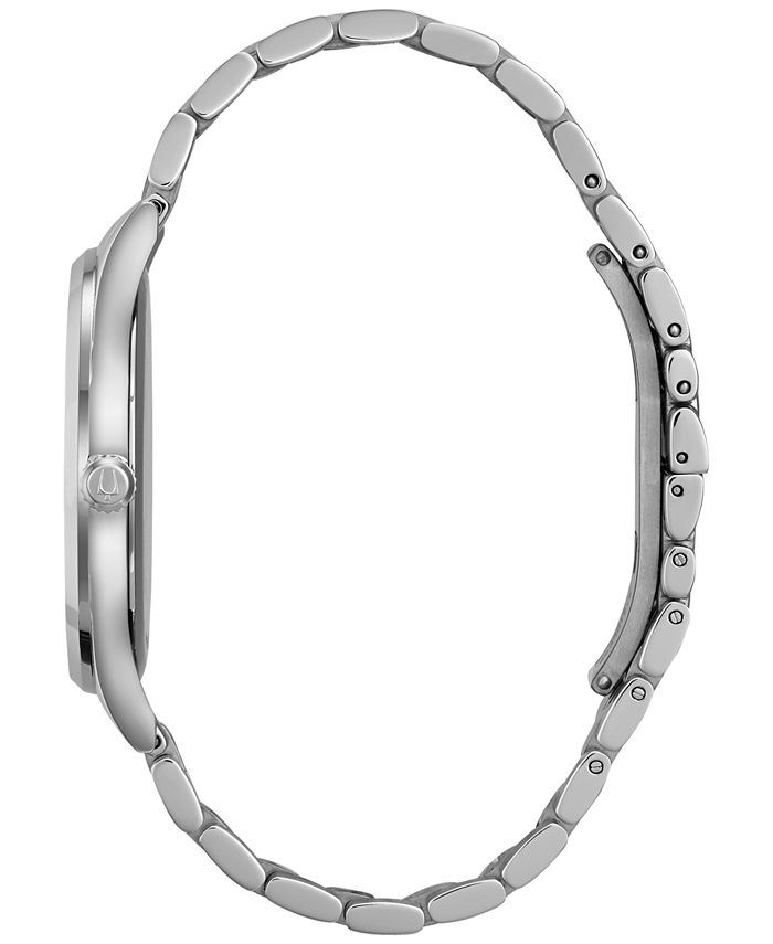 Bulova Men's Stainless Steel Bracelet Watch 40mm 96B261 - Macy's